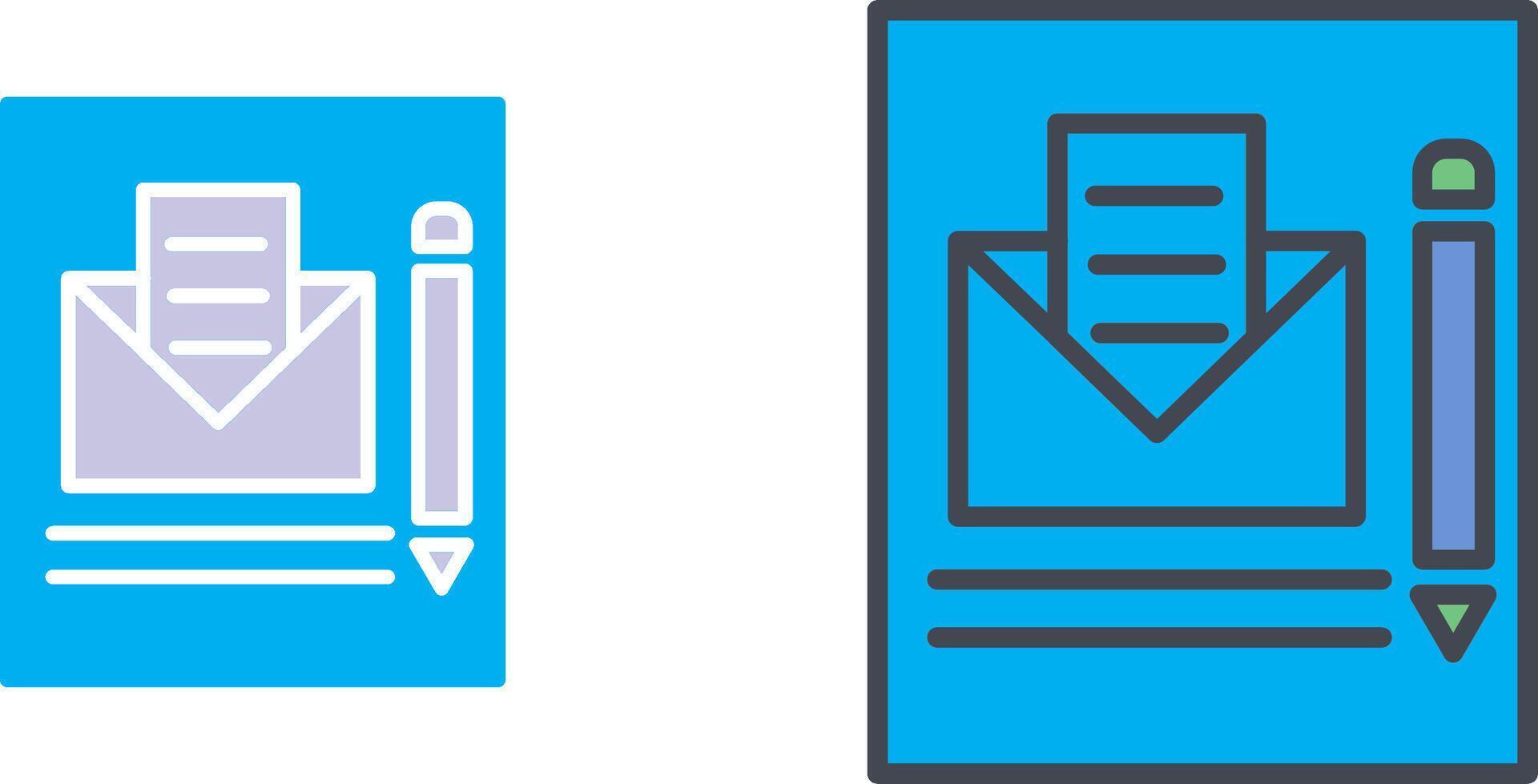 Mail Edit Icon Design vector