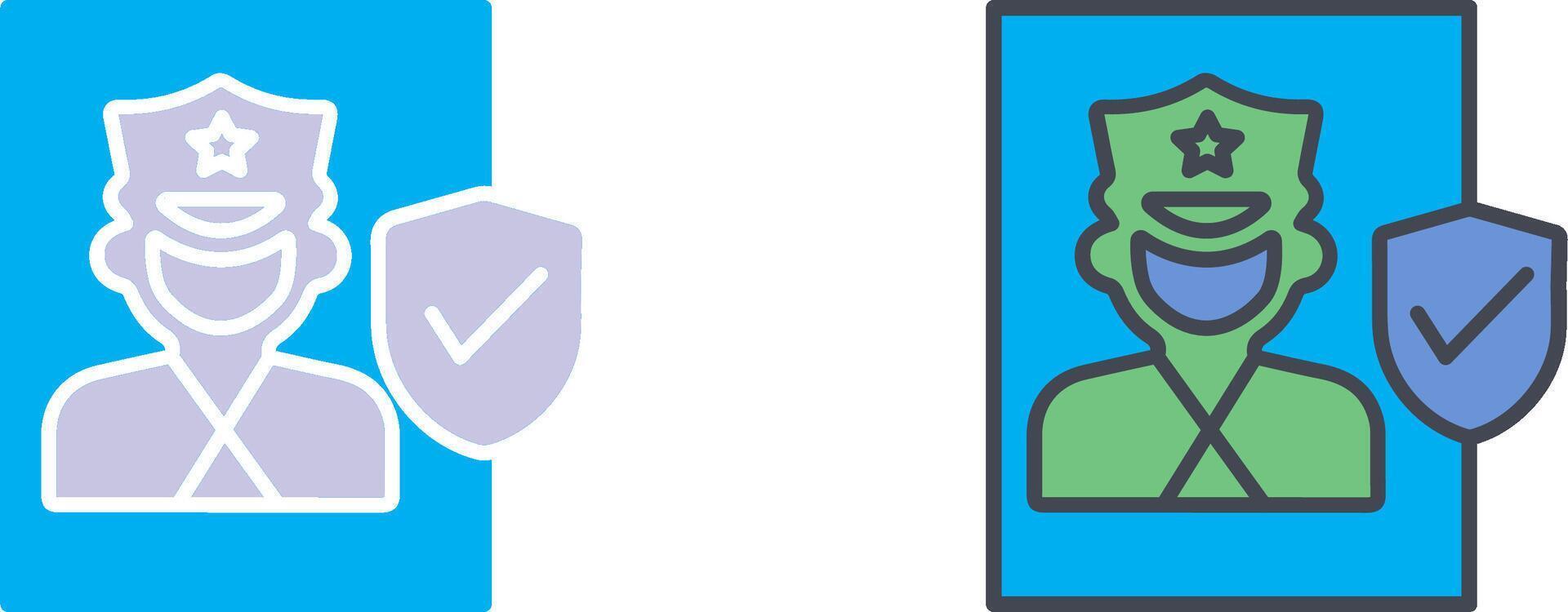 Cinema Security Guard Icon Design vector