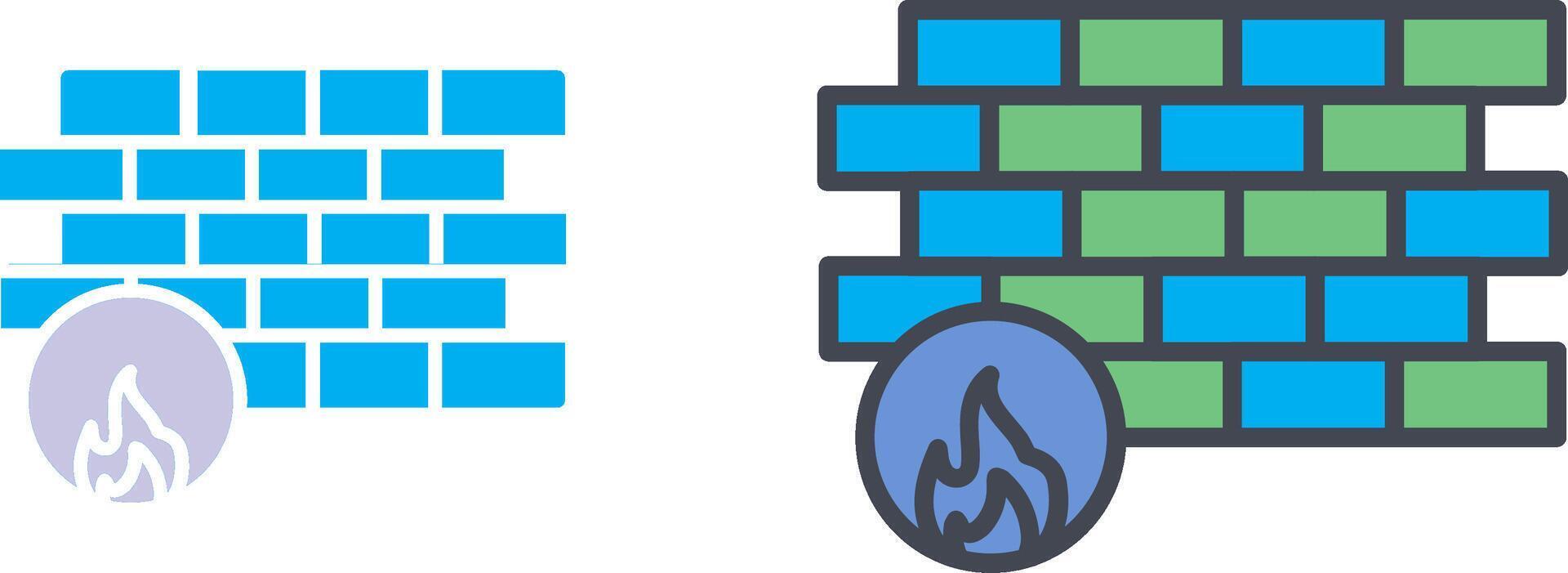 Firewall Icon Design vector