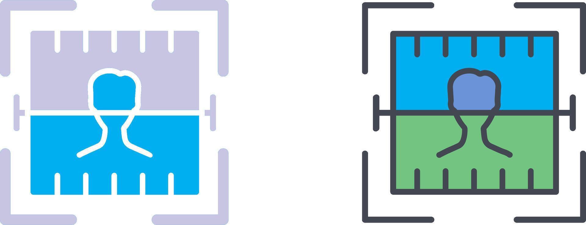 Face Scan Icon Design vector