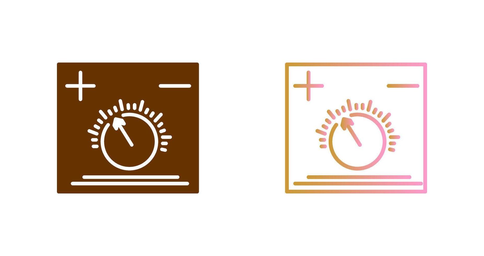 Temperature Knob Icon Design vector