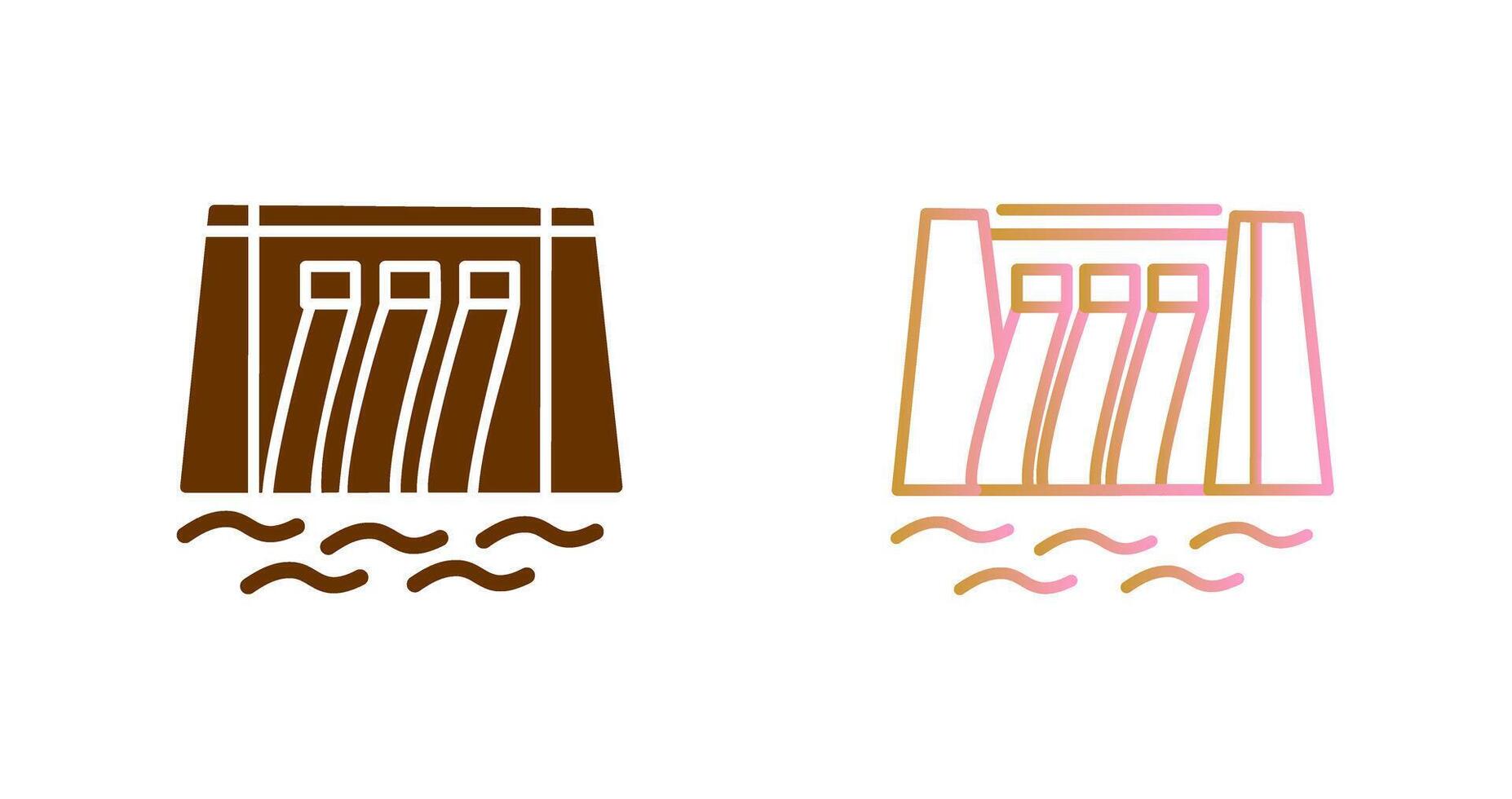 Water Dam Icon Design vector