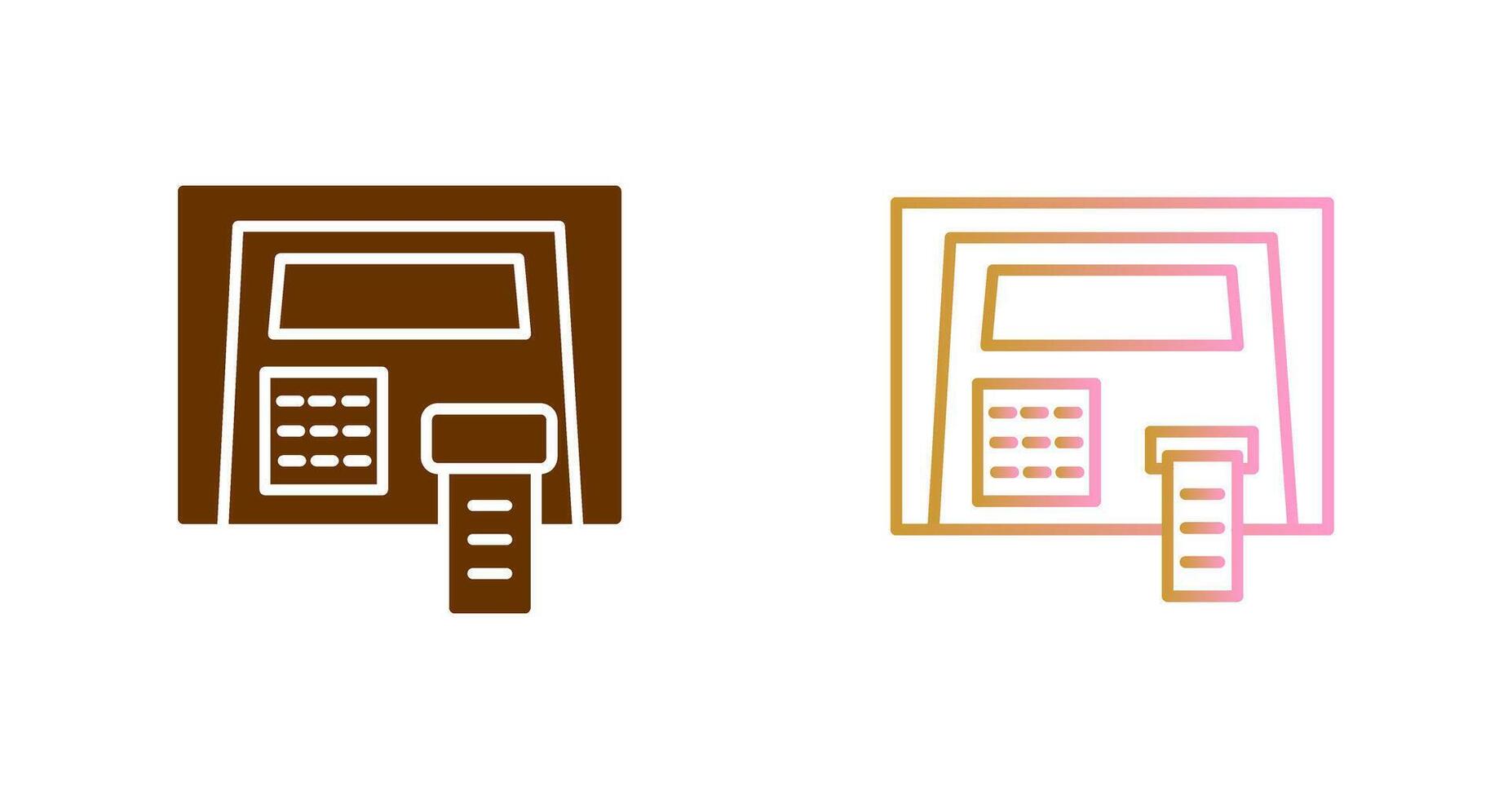 ATM Machine Icon Design vector