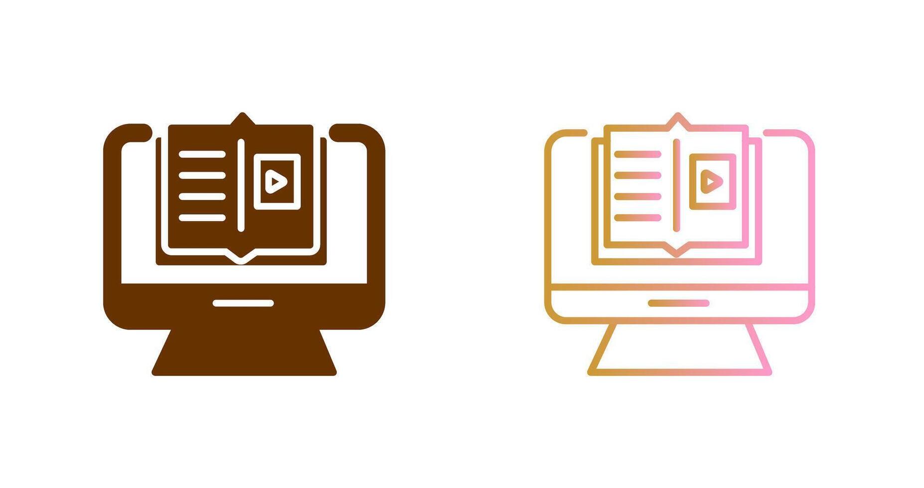 E Learning Icon Design vector