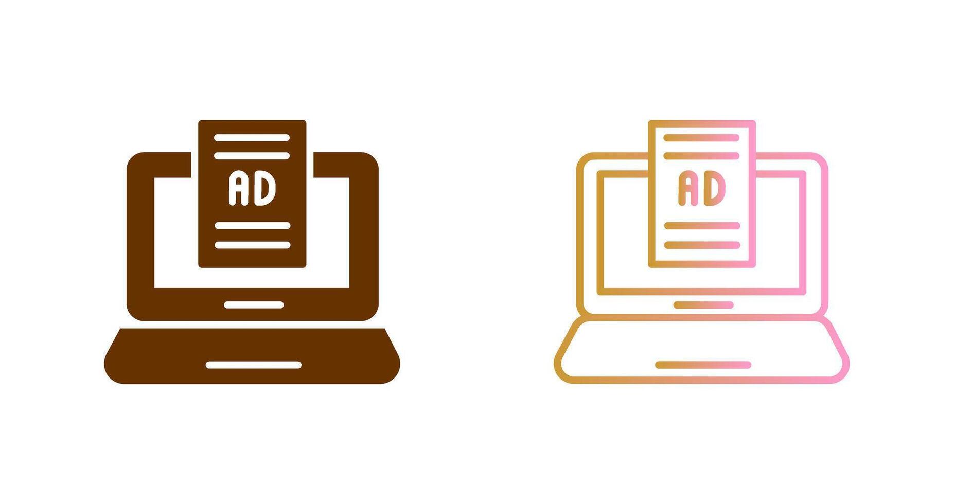 Internet Ads Icon Design vector