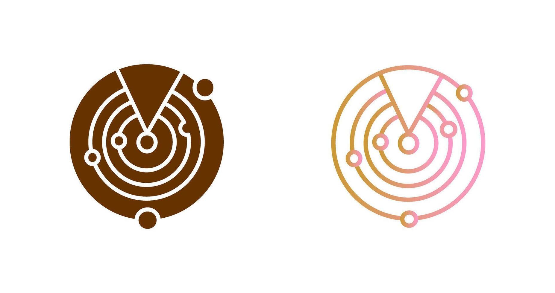 Radar Screen Icon Design vector