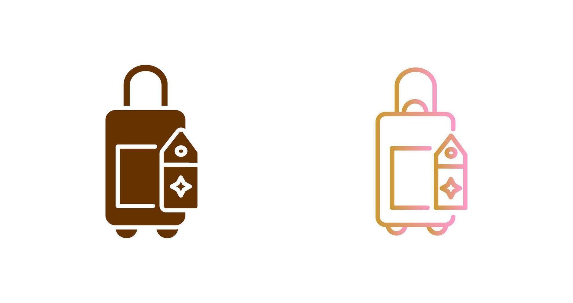 Bag With Tags Icon Design vector