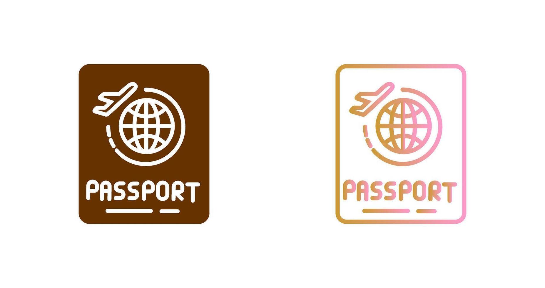 Passport Icon Design vector