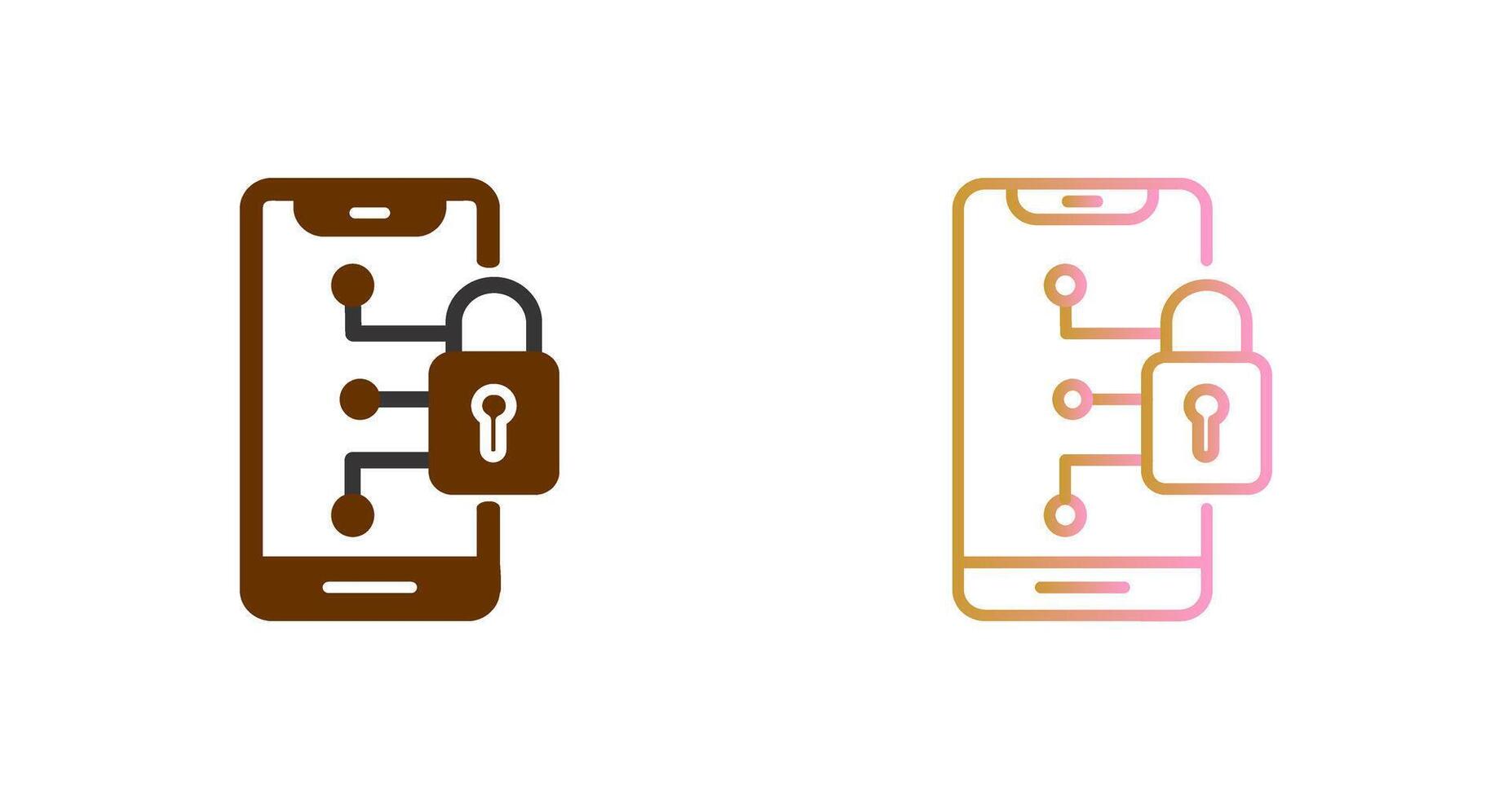 Secure Device Icon Design vector