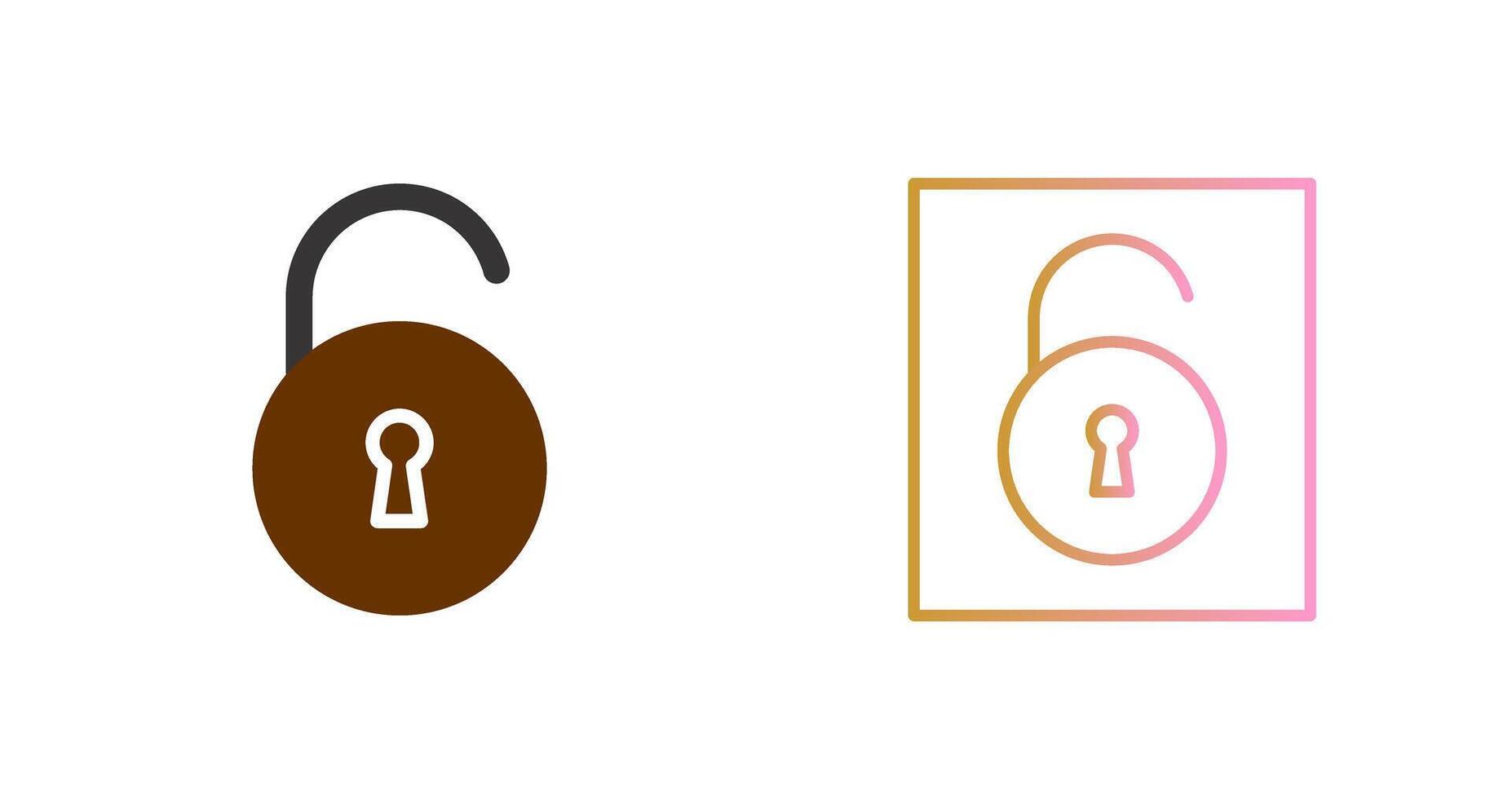 Open Lock Icon Design vector