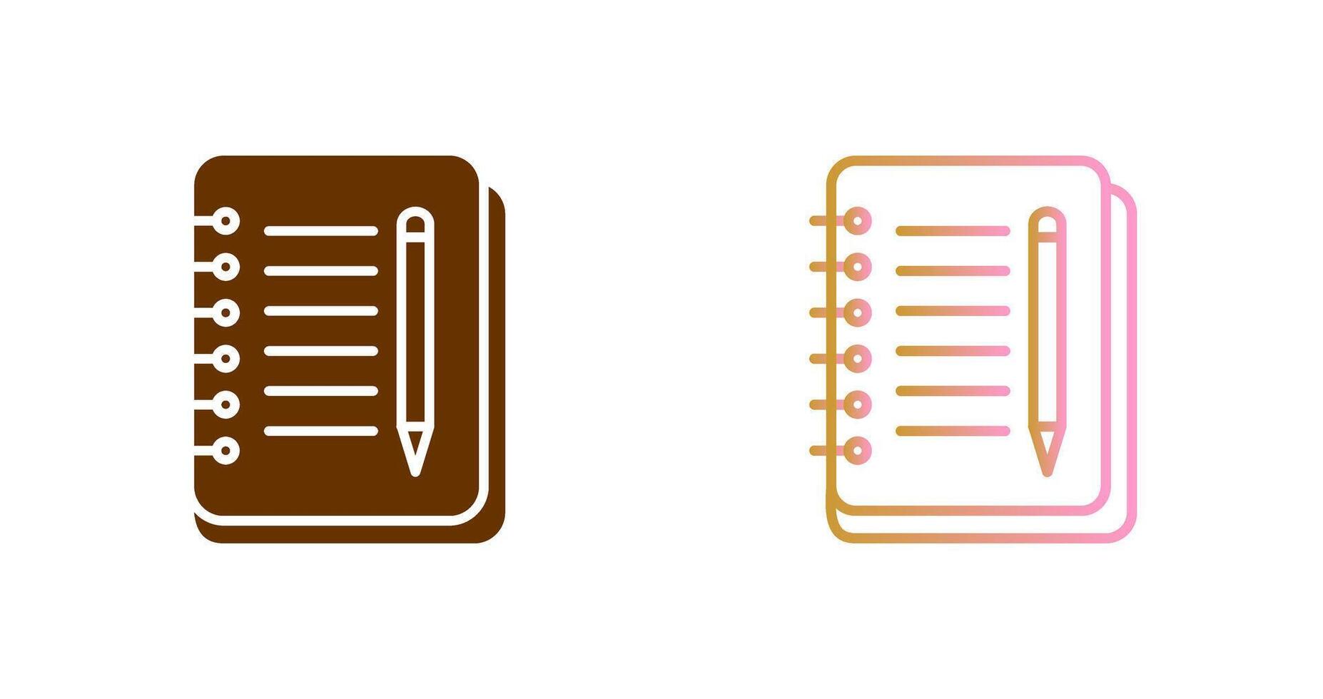 Notebook And Pen Icon Design vector