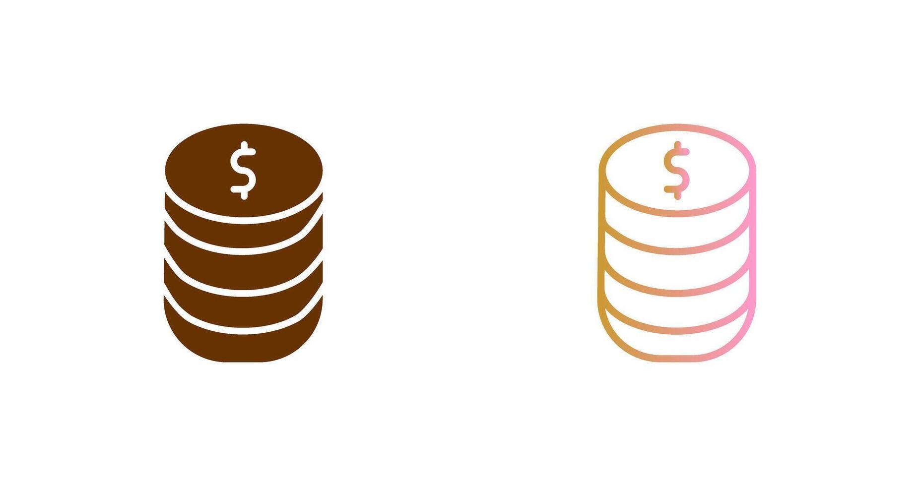 Stack Of Coins Icon Design vector