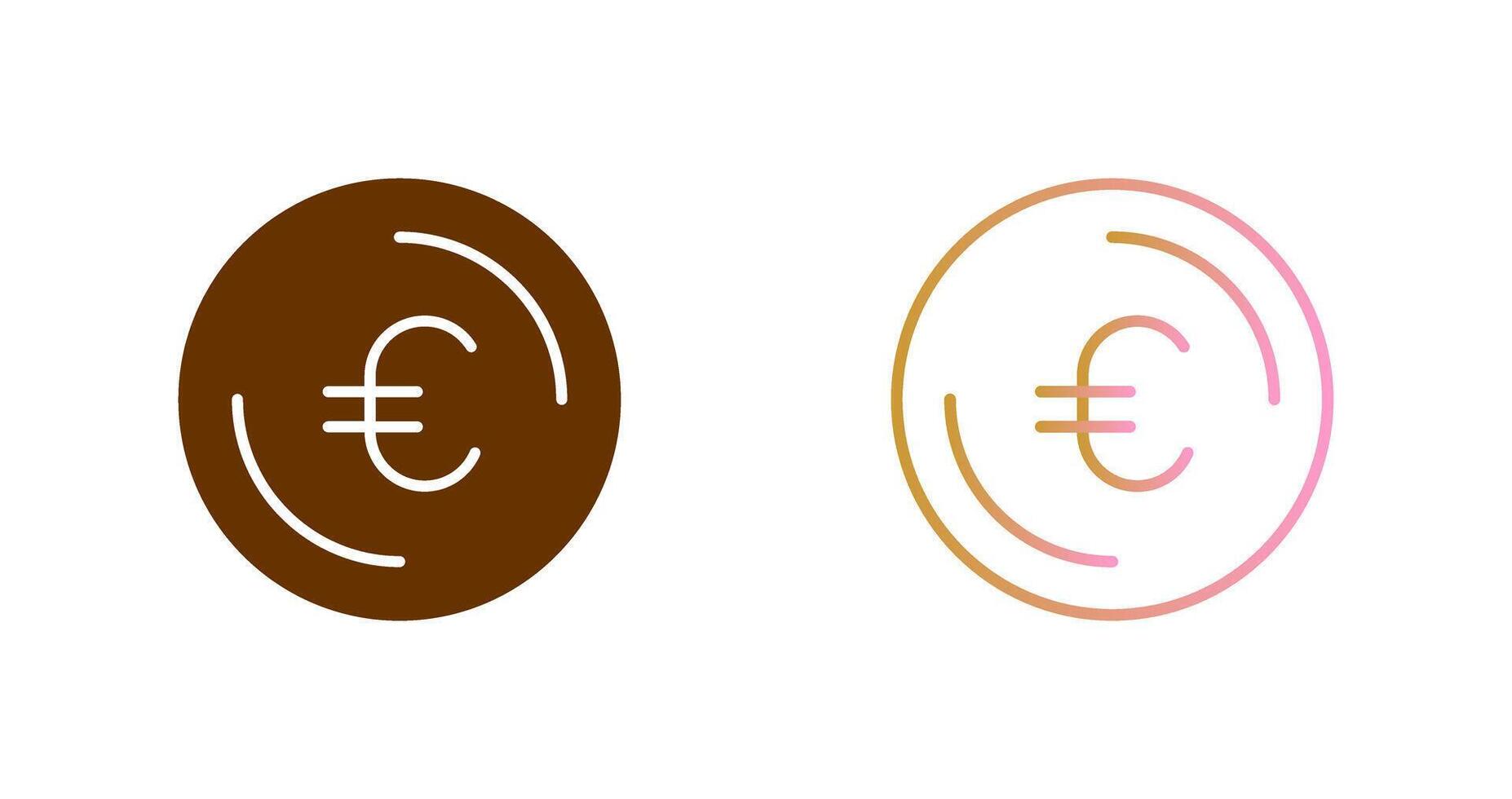 euro símbolo icono diseño vector