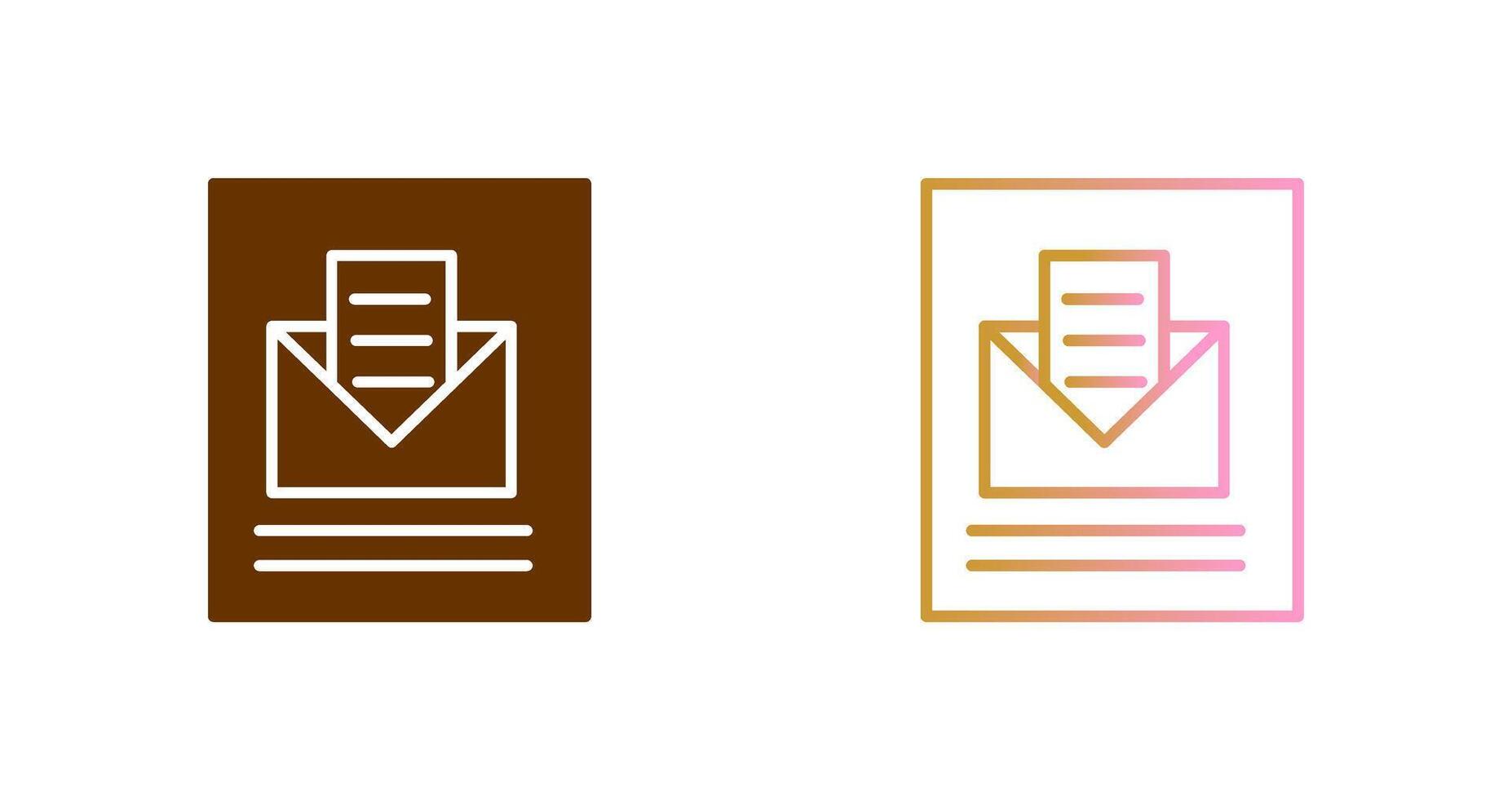 Mail Open Icon Design vector