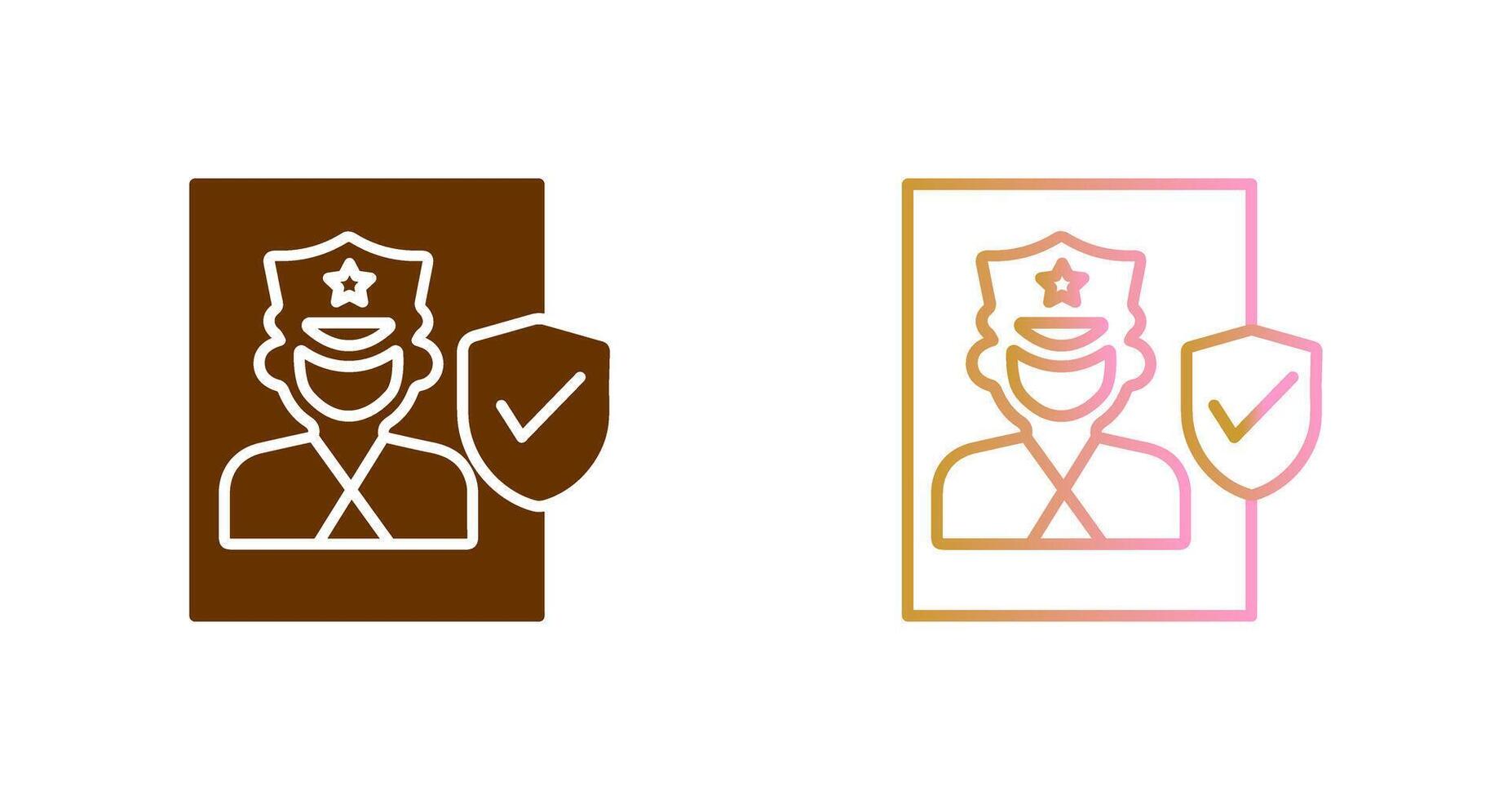 Cinema Security Guard Icon Design vector