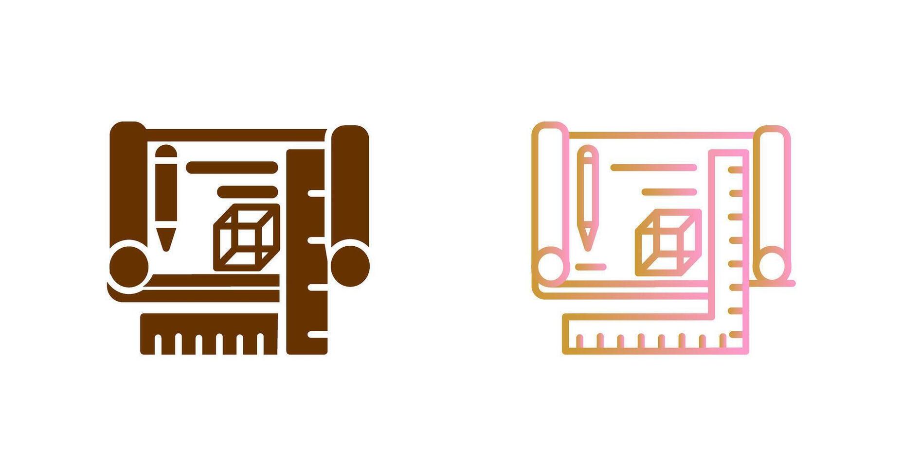 Blueprints Icon Design vector