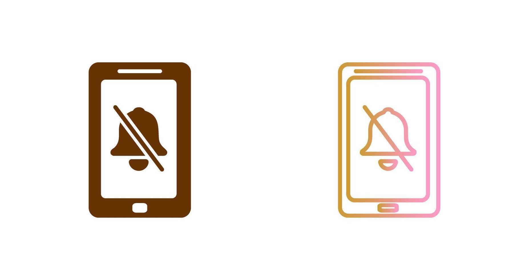 Notification Mute Icon Design vector