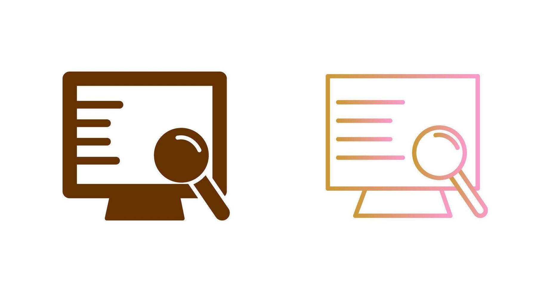 Computer Search Icon Design vector