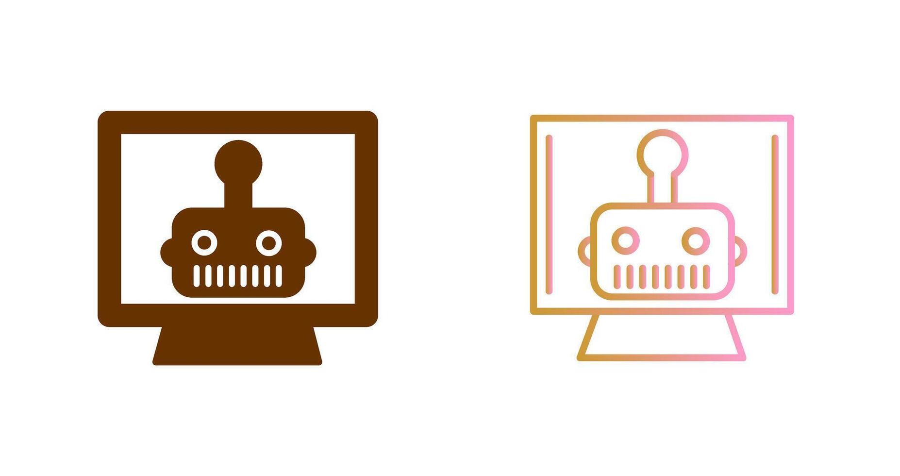 Artificial Bot Icon Design vector
