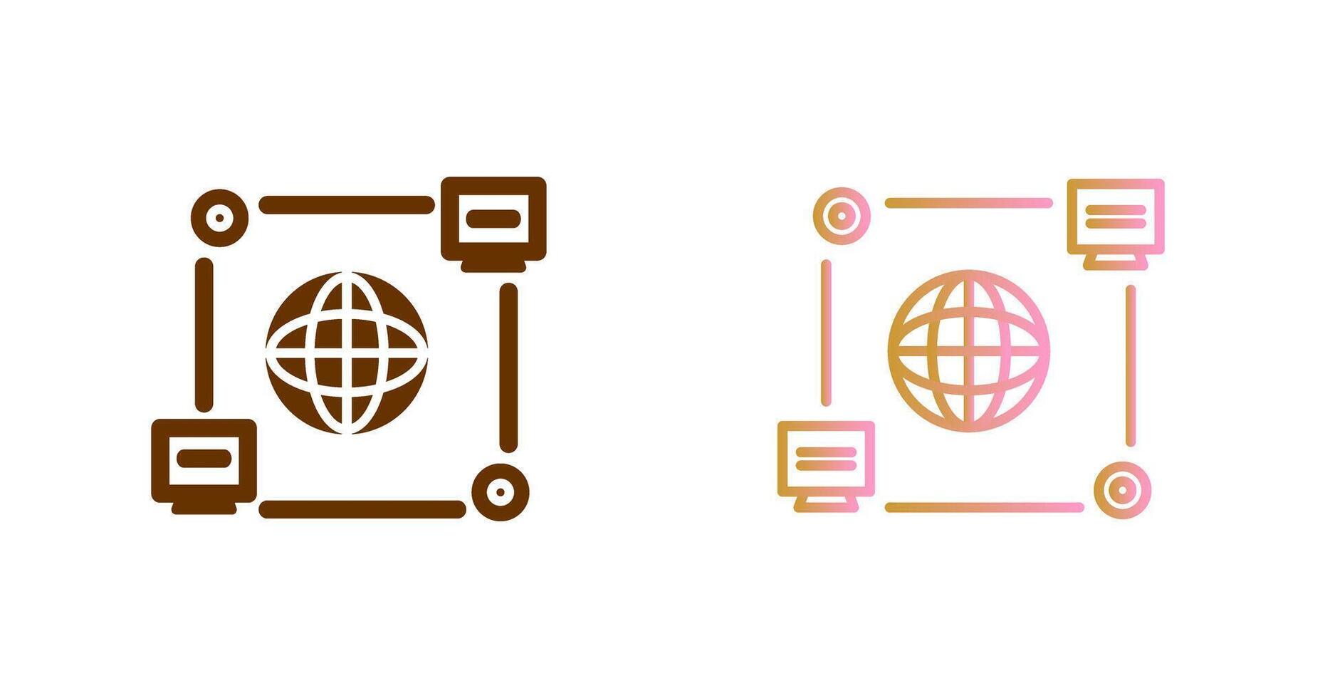 Computer Connection Icon Design vector