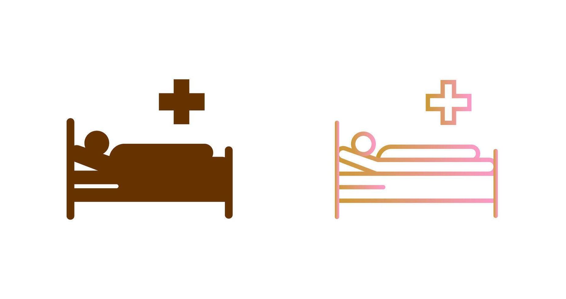 paciente cama icono diseño vector