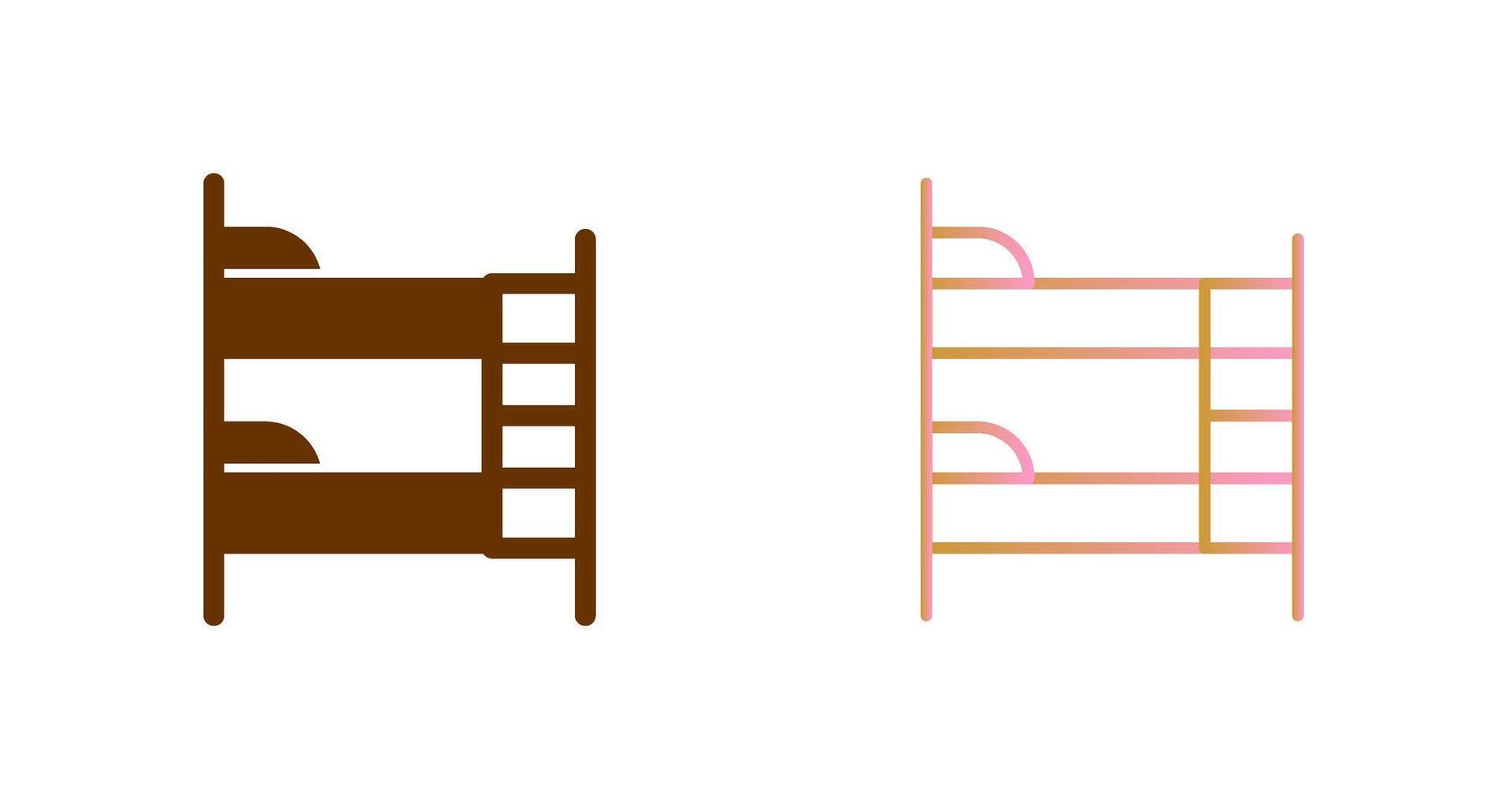 Bunk bed Icon Design vector