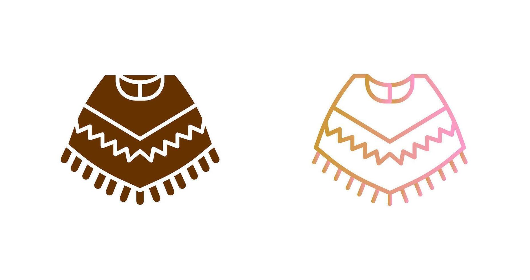 Poncho Icon Design vector