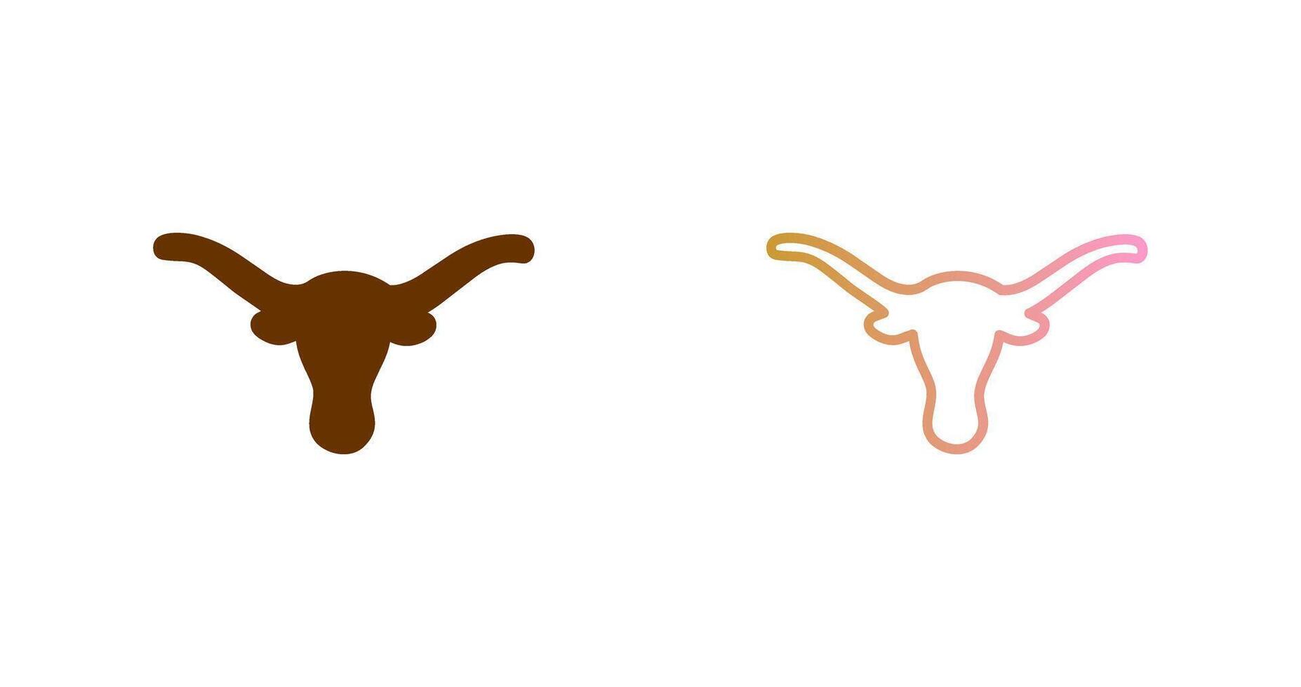 Bull Horns Icon Design vector