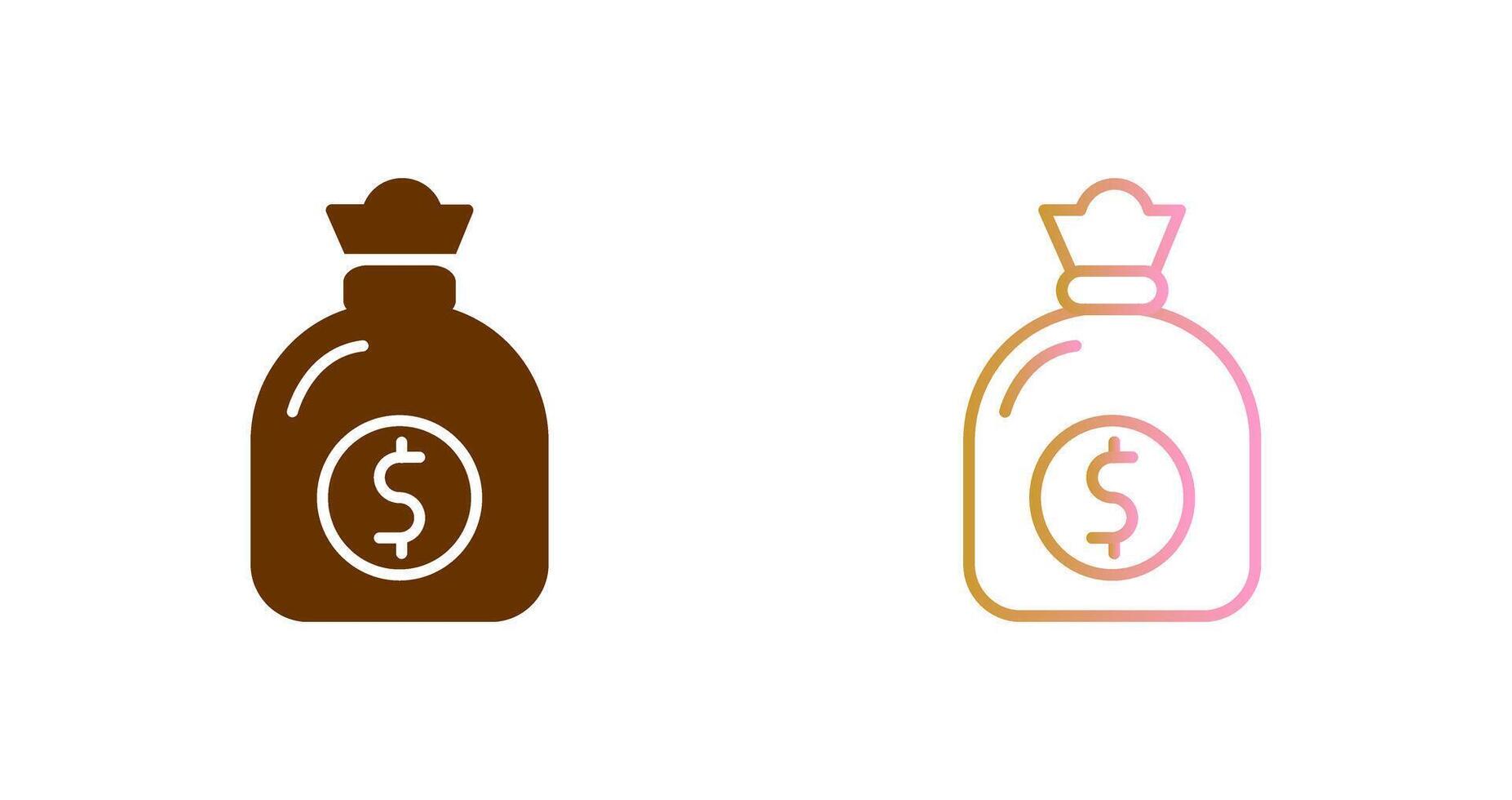 Money Bag Icon Design vector