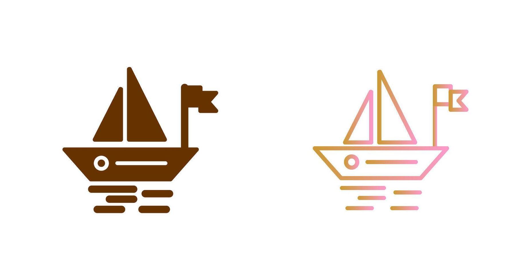 pequeño barco icono diseño vector