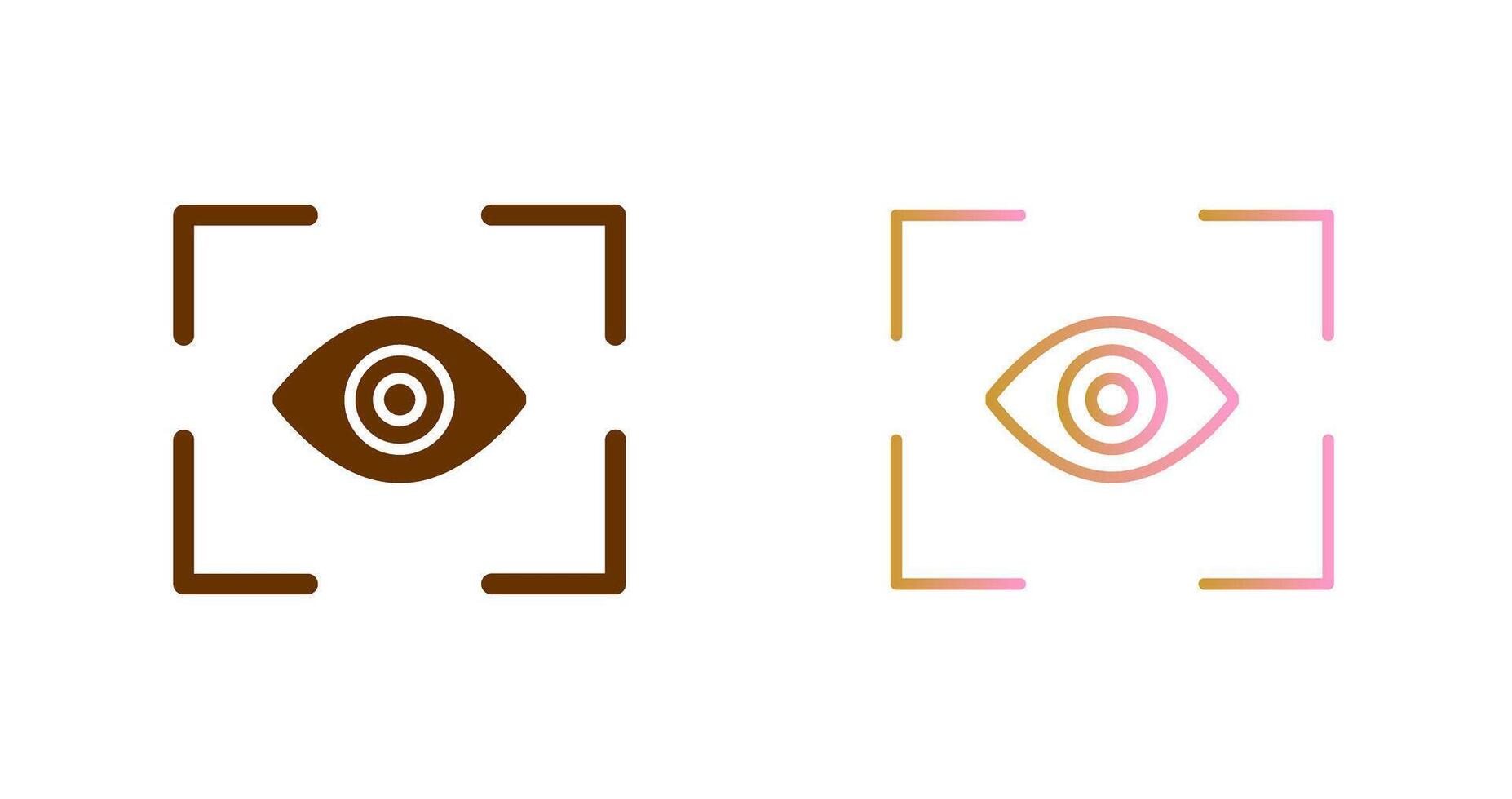 Eye Scan Icon Design vector