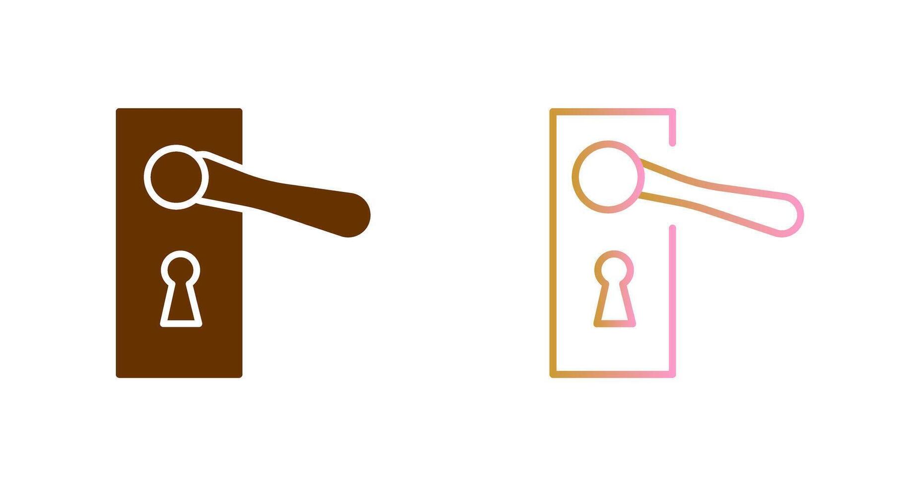 Door Handle Icon Design vector