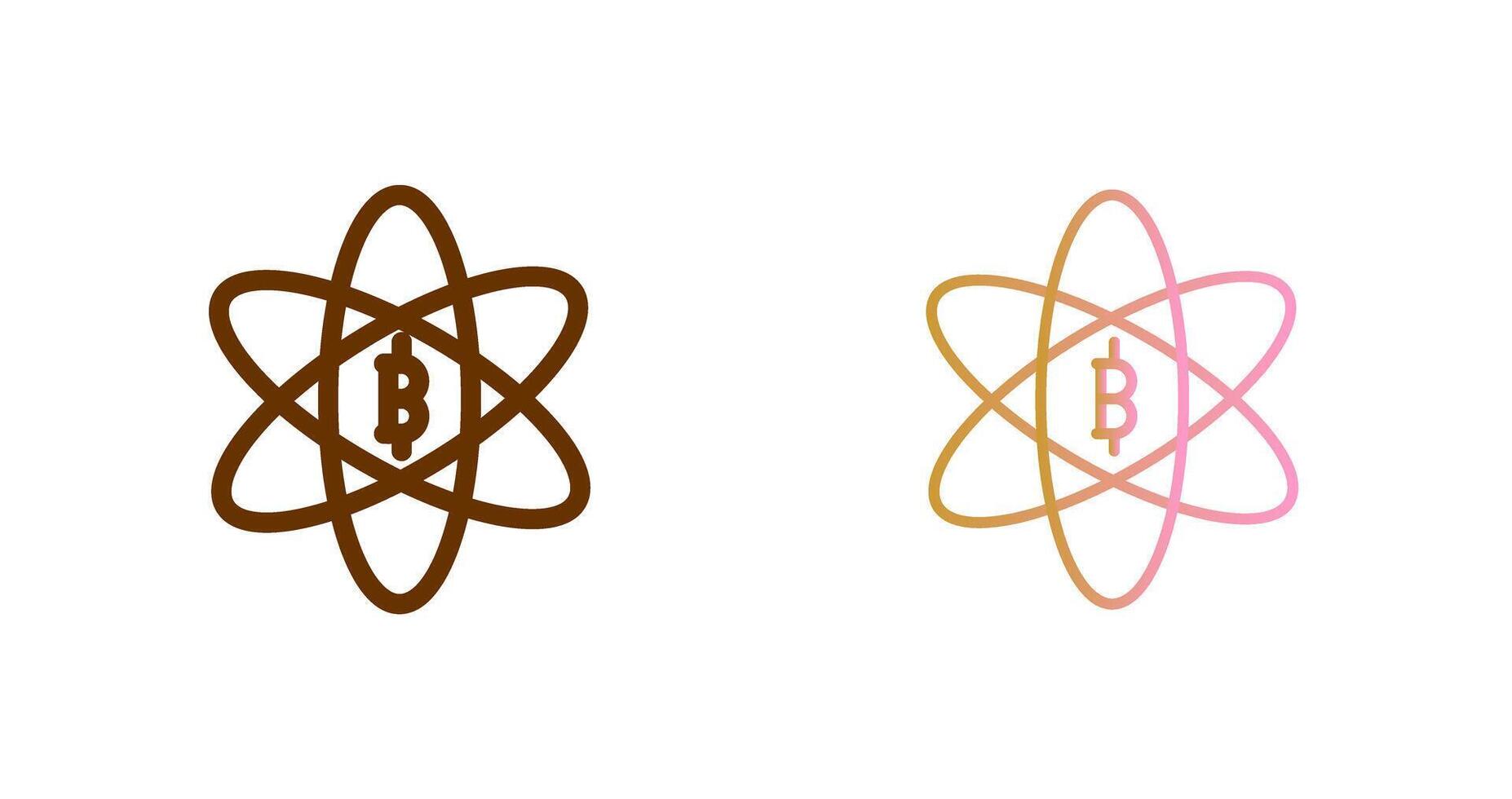 Bitcoin Science Icon Design vector