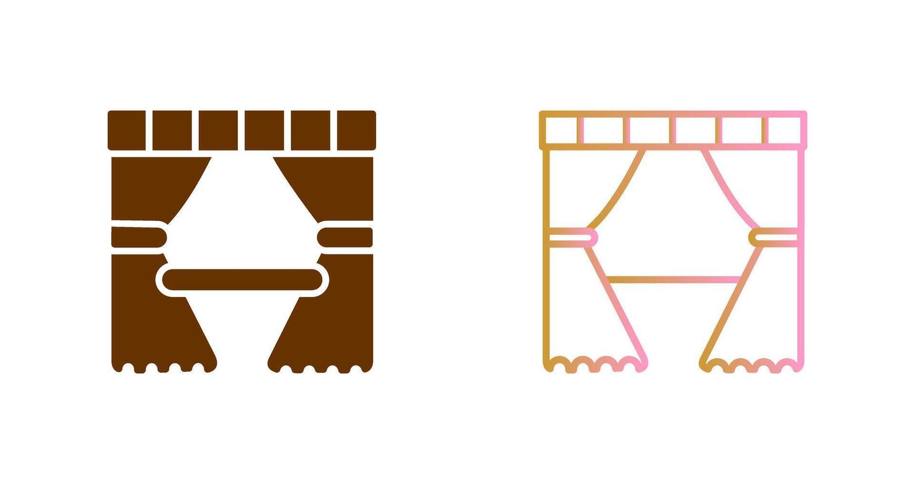 Curtain Icon Design vector