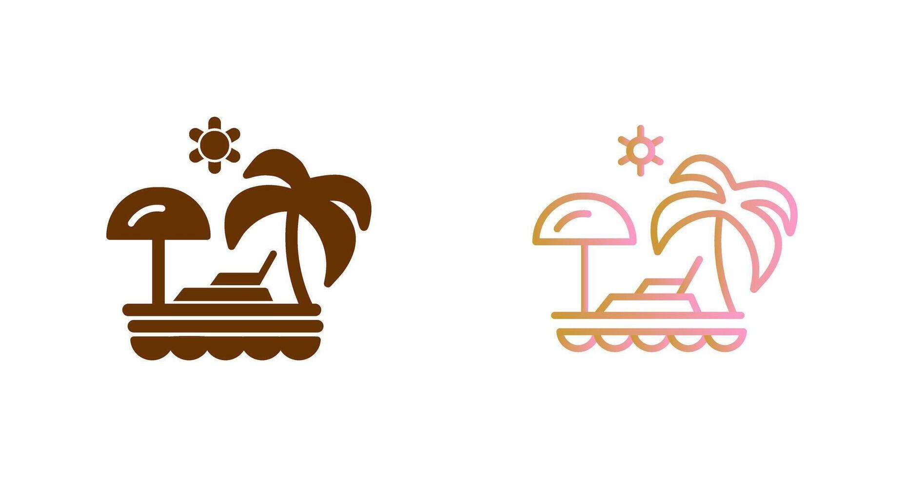 Vacation Spots Icon Design vector