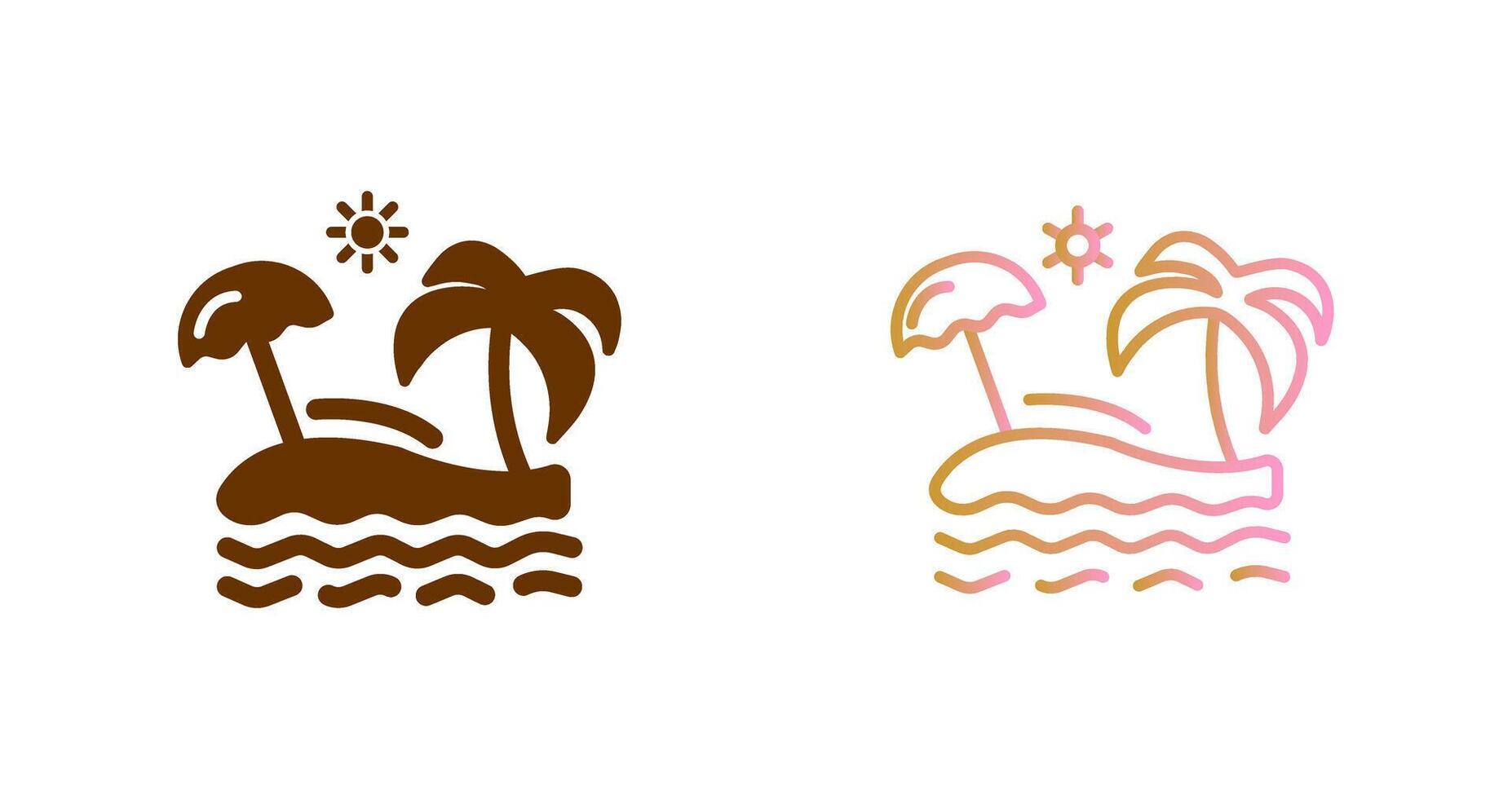 Beach Icon Design vector