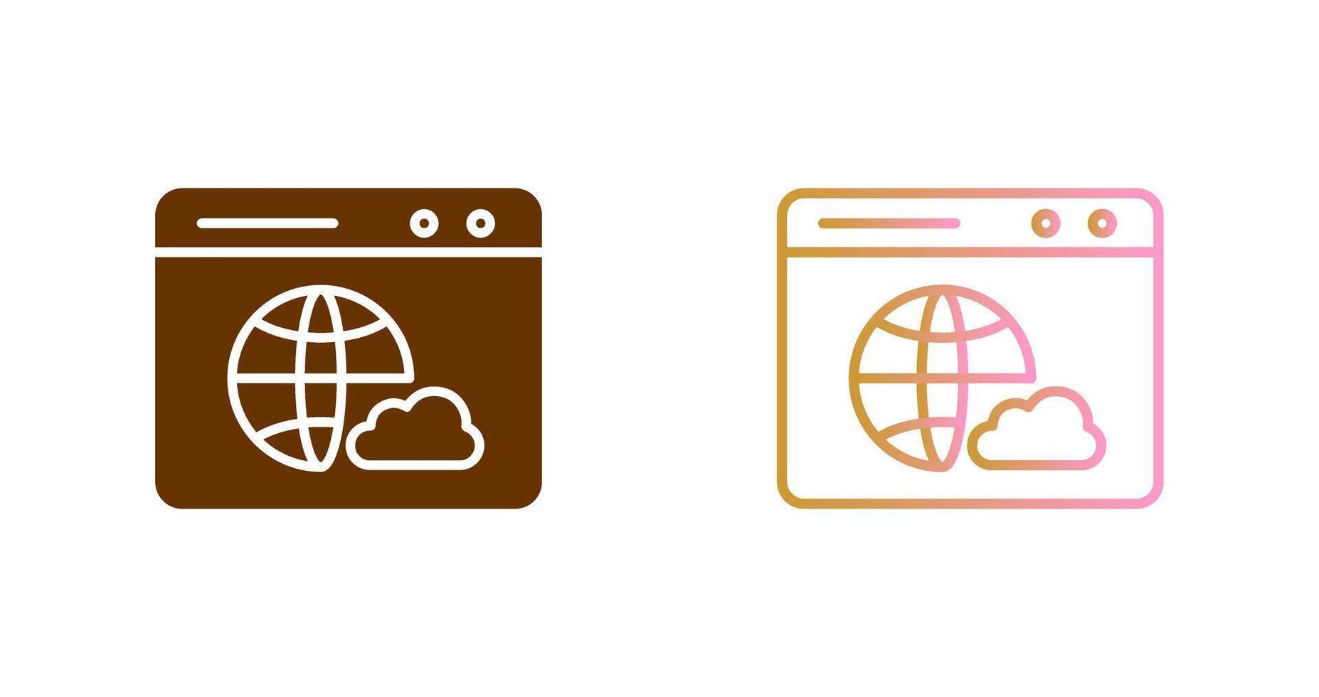 Web Cloud Icon Design vector