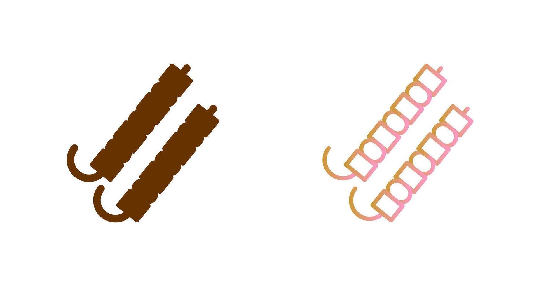 brocheta icono diseño vector