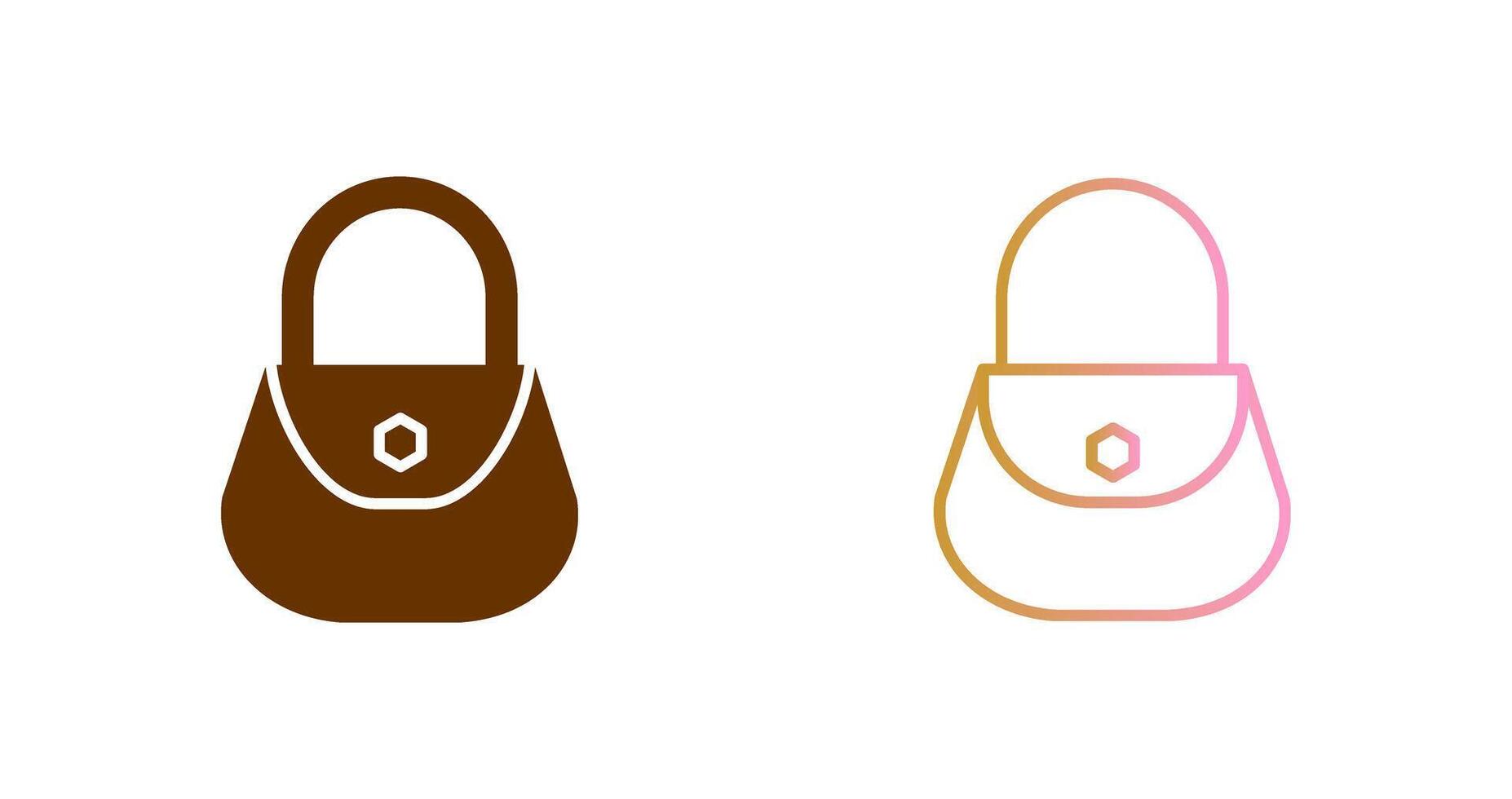 Ladies Bag Icon Design vector