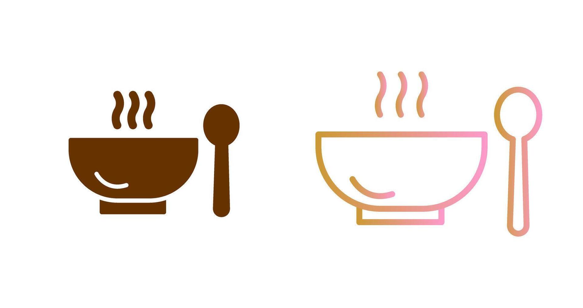 Sopa,comida,bowl,comida,caliente,cuchara, icono diseño vector