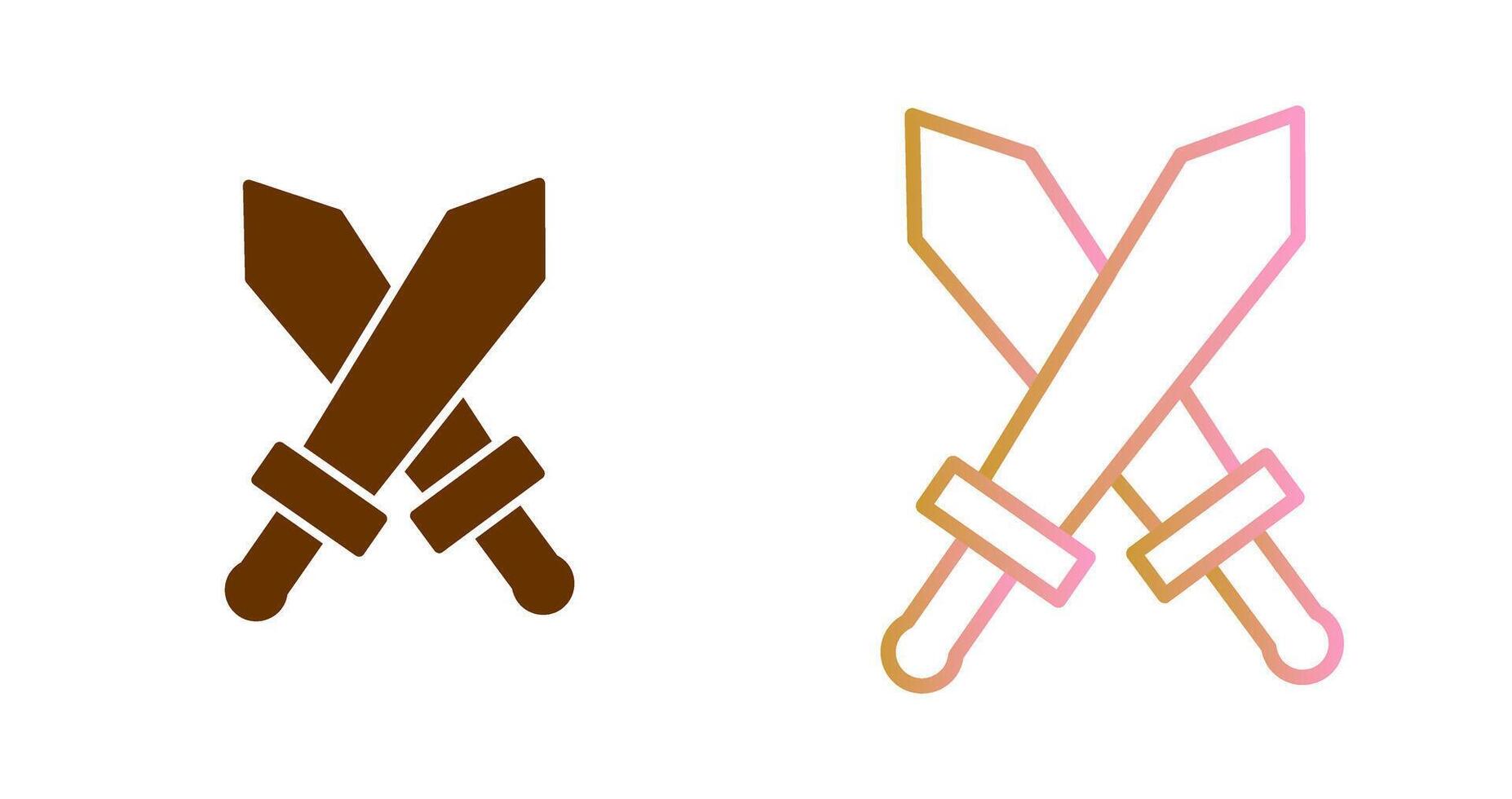 Two Swords Icon Design vector