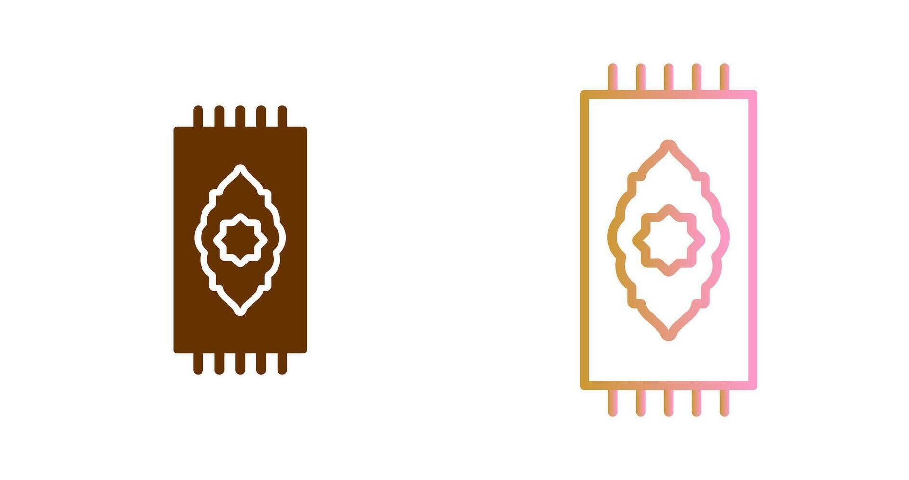 Prayer Rug Icon Design vector