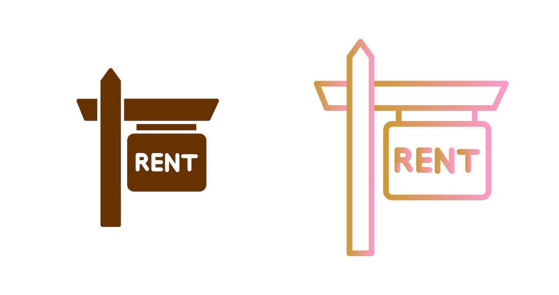 Rent Icon Design vector