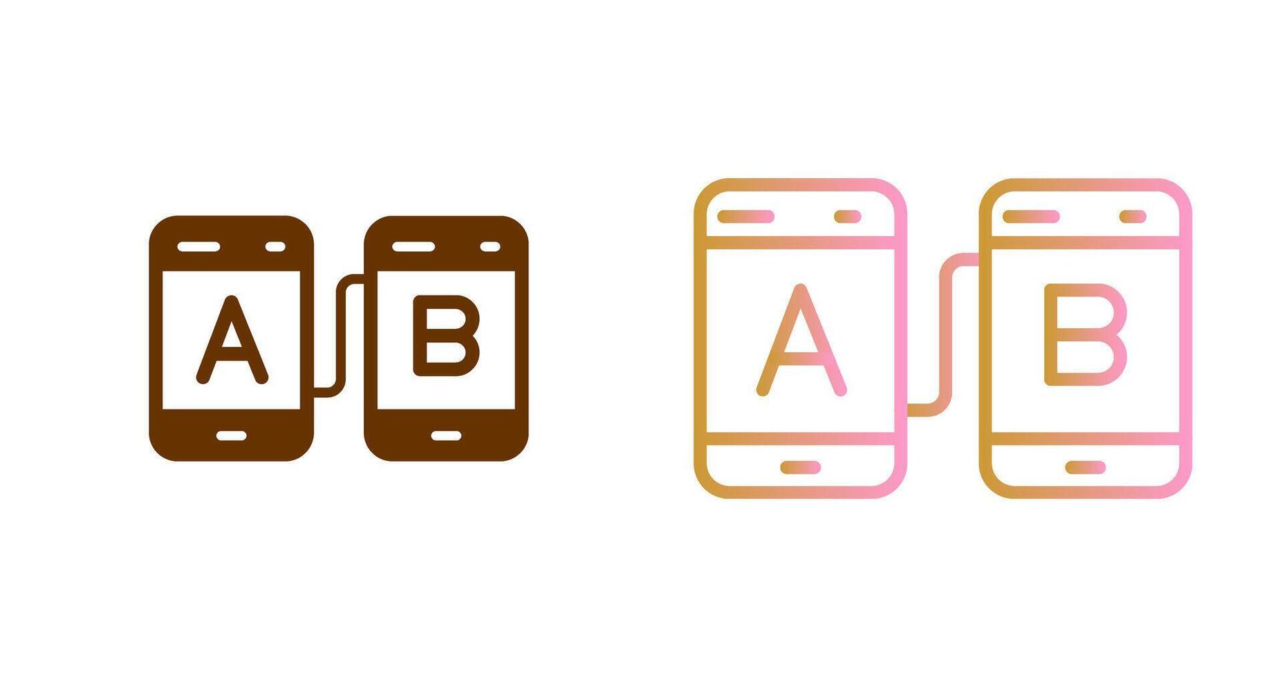 AB Testing Icon Design vector