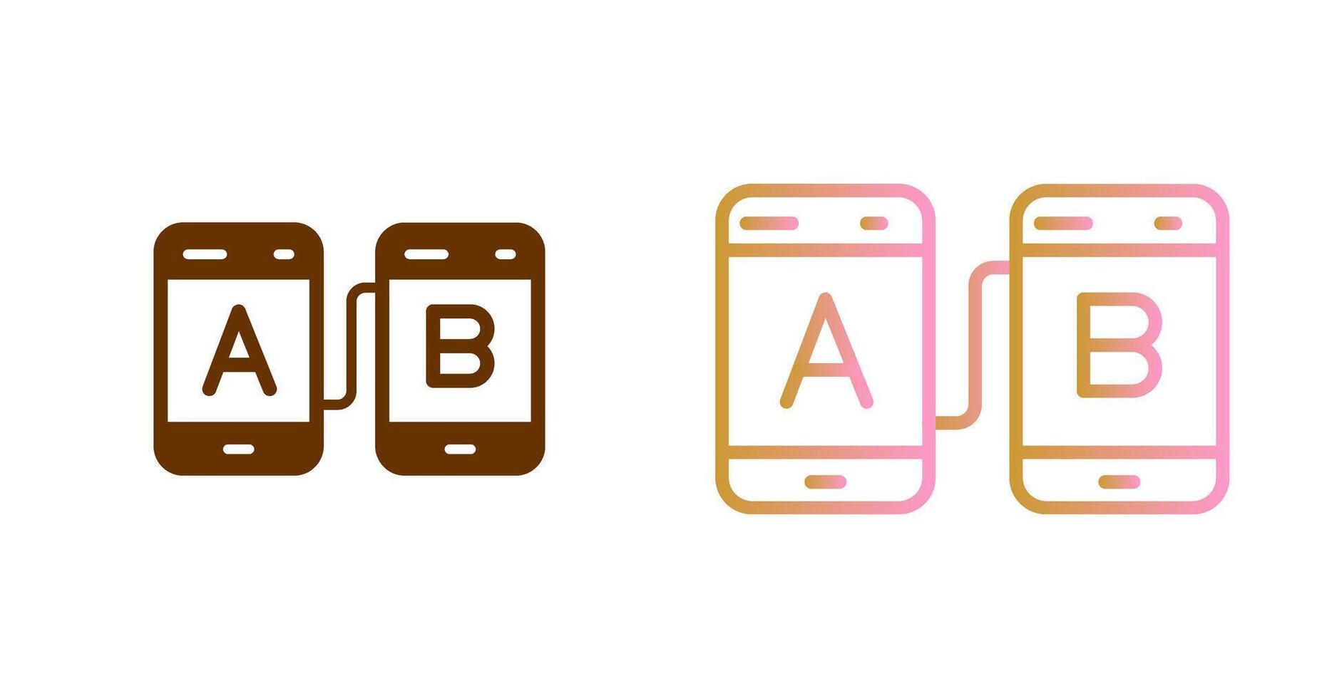 AB Testing Icon Design vector