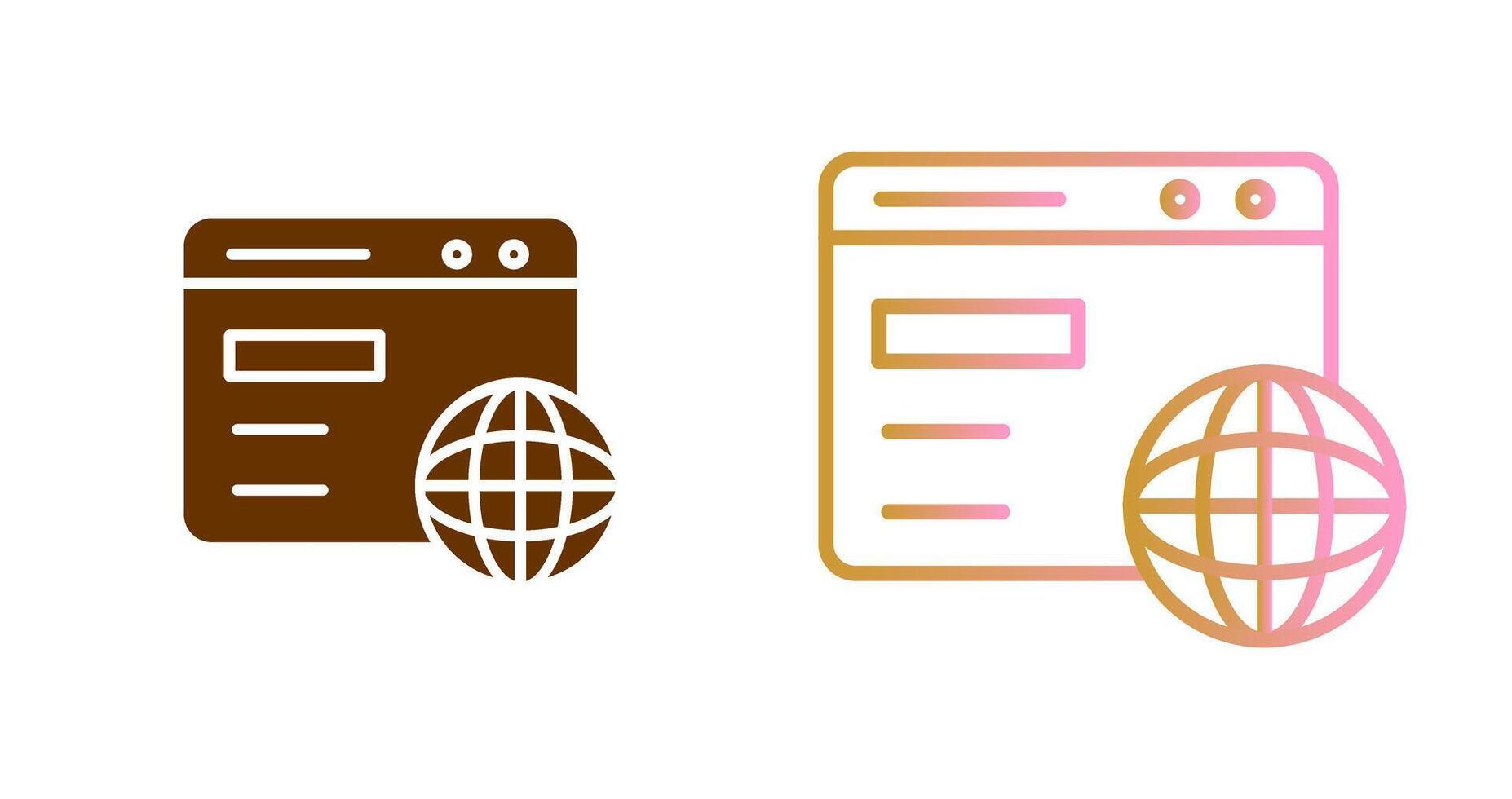 Browser Icon Design vector
