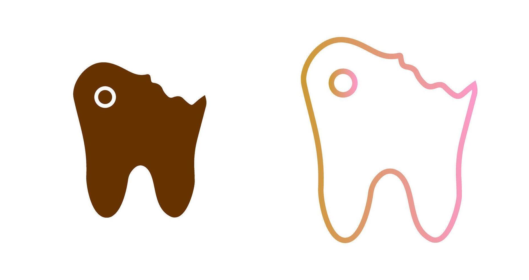 caries icono diseño vector