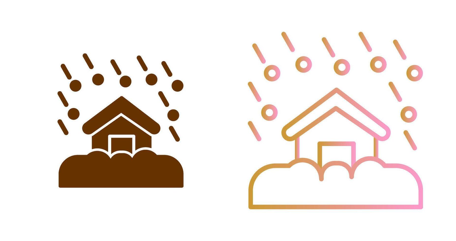 Natural Disaster Icon Design vector