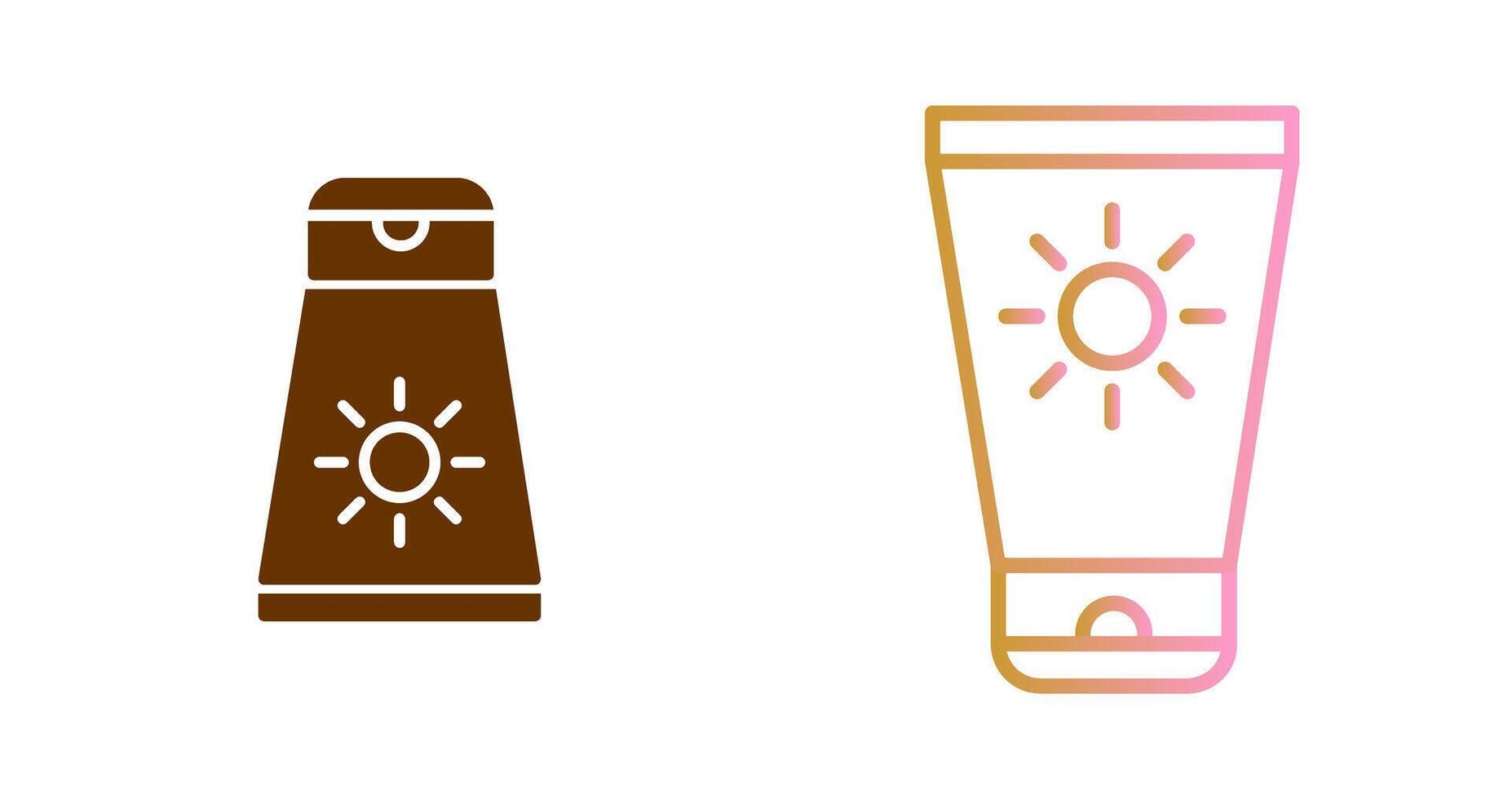 Sun Cream Icon Design vector