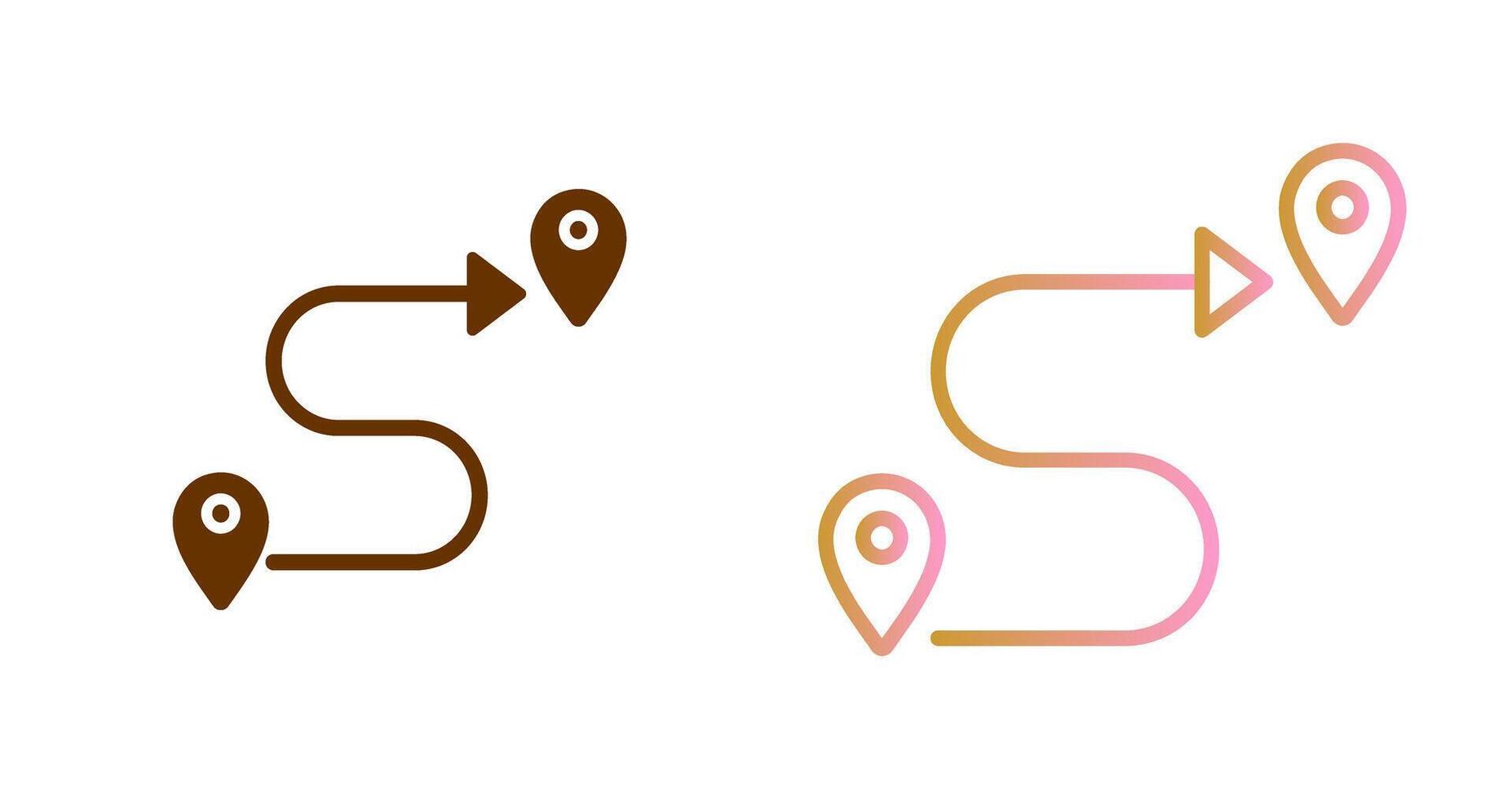 Route Icon Design vector